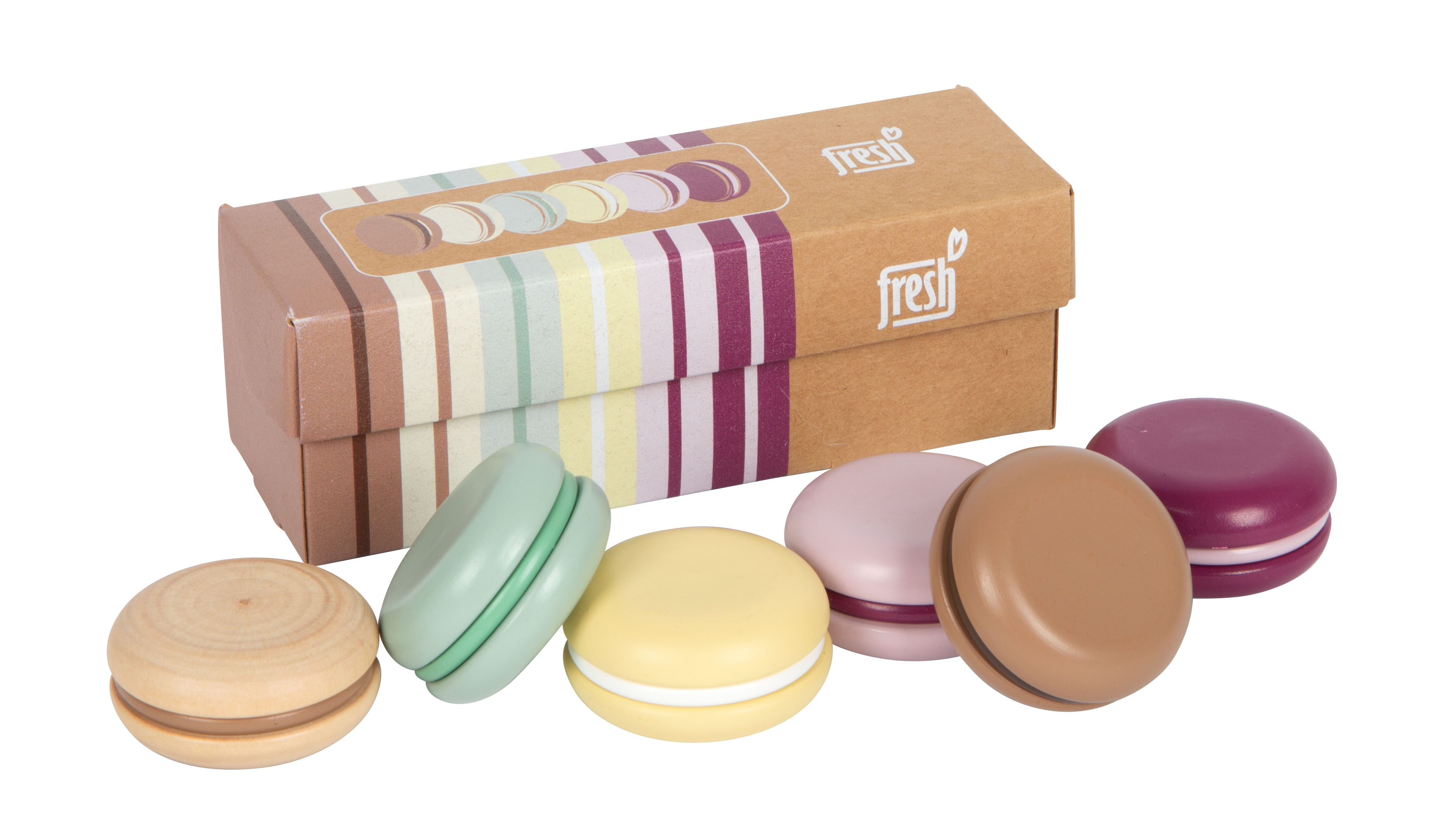 Macarons aus Holz mit Box