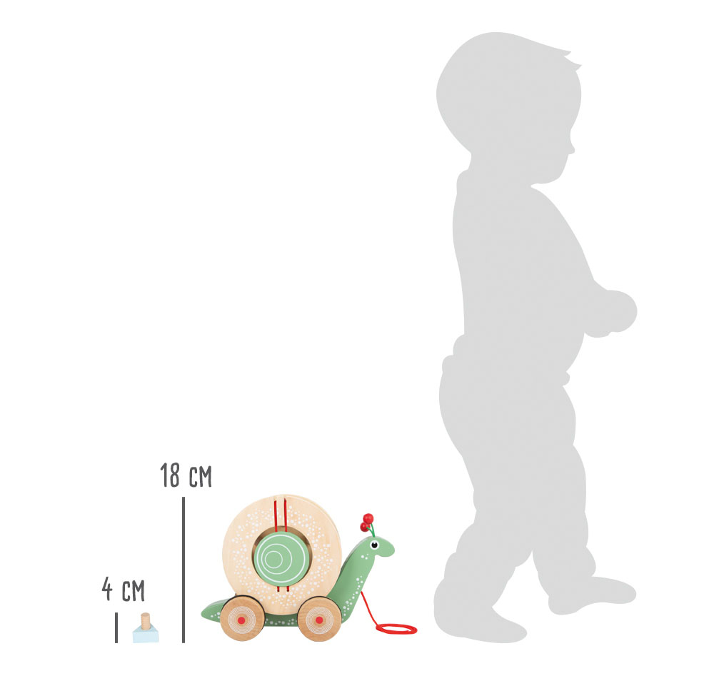 Nachzieh-Stecktier Schnecke für Kinder