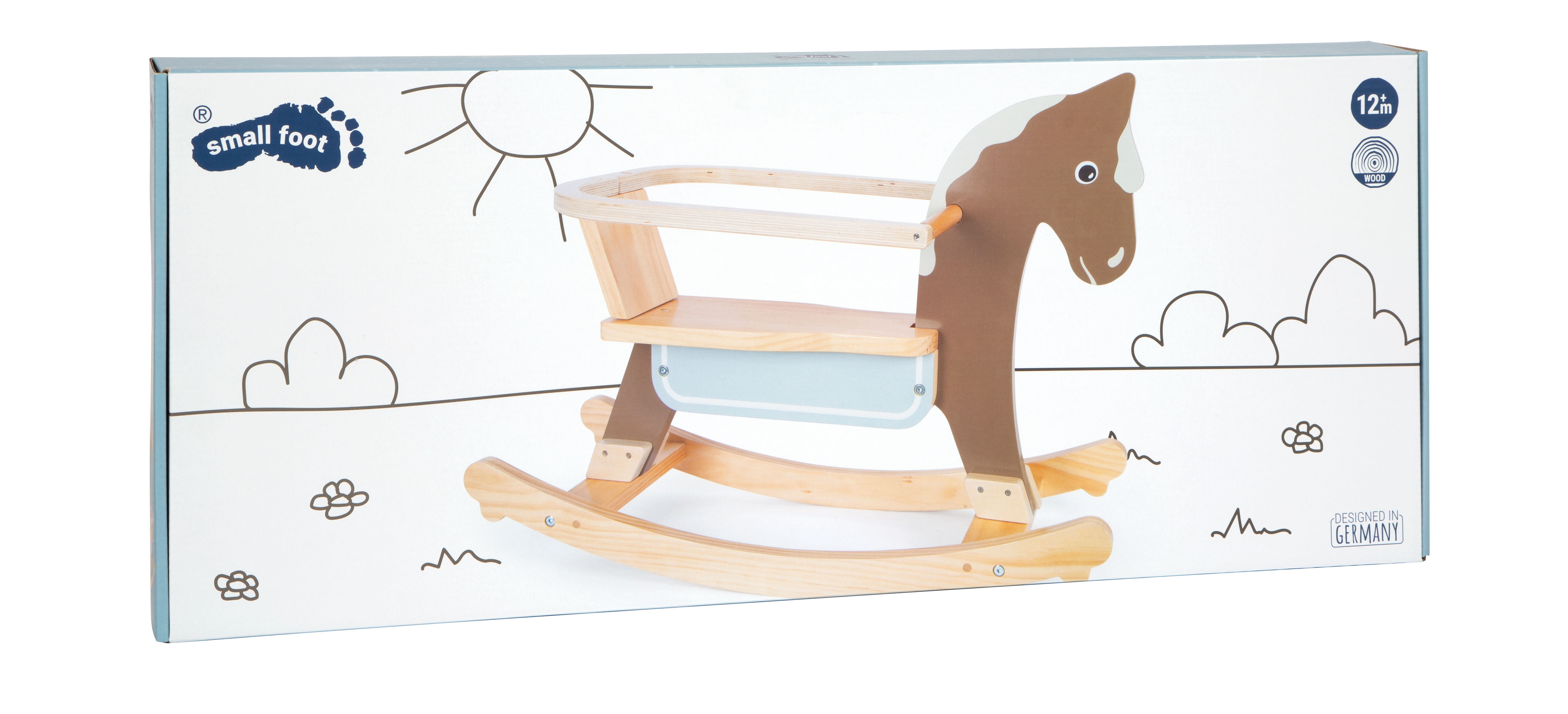 Schaukelpferd mit Sitzring für Kinder