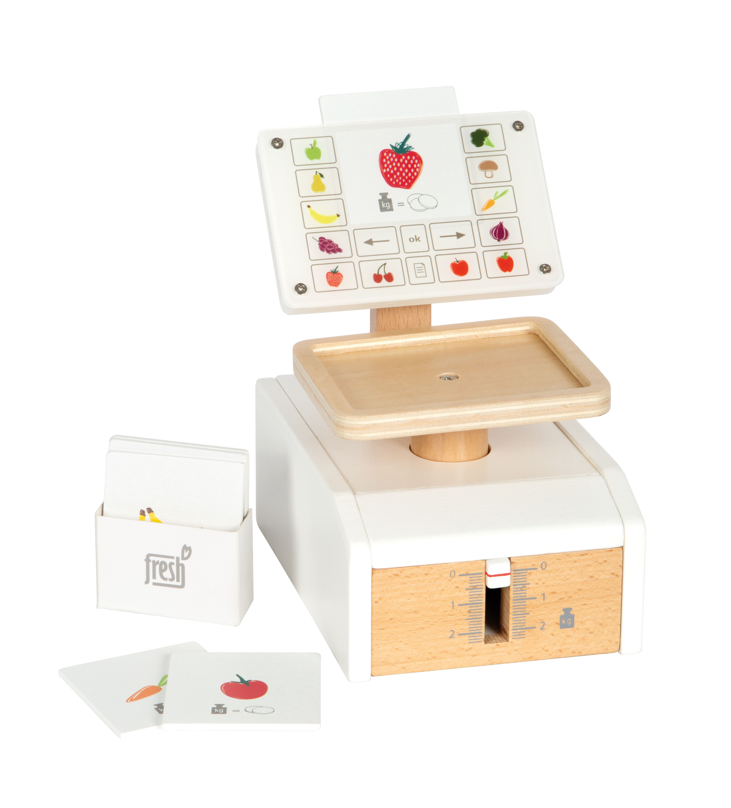 Kaufladen-Waage aus Holz für Kinder