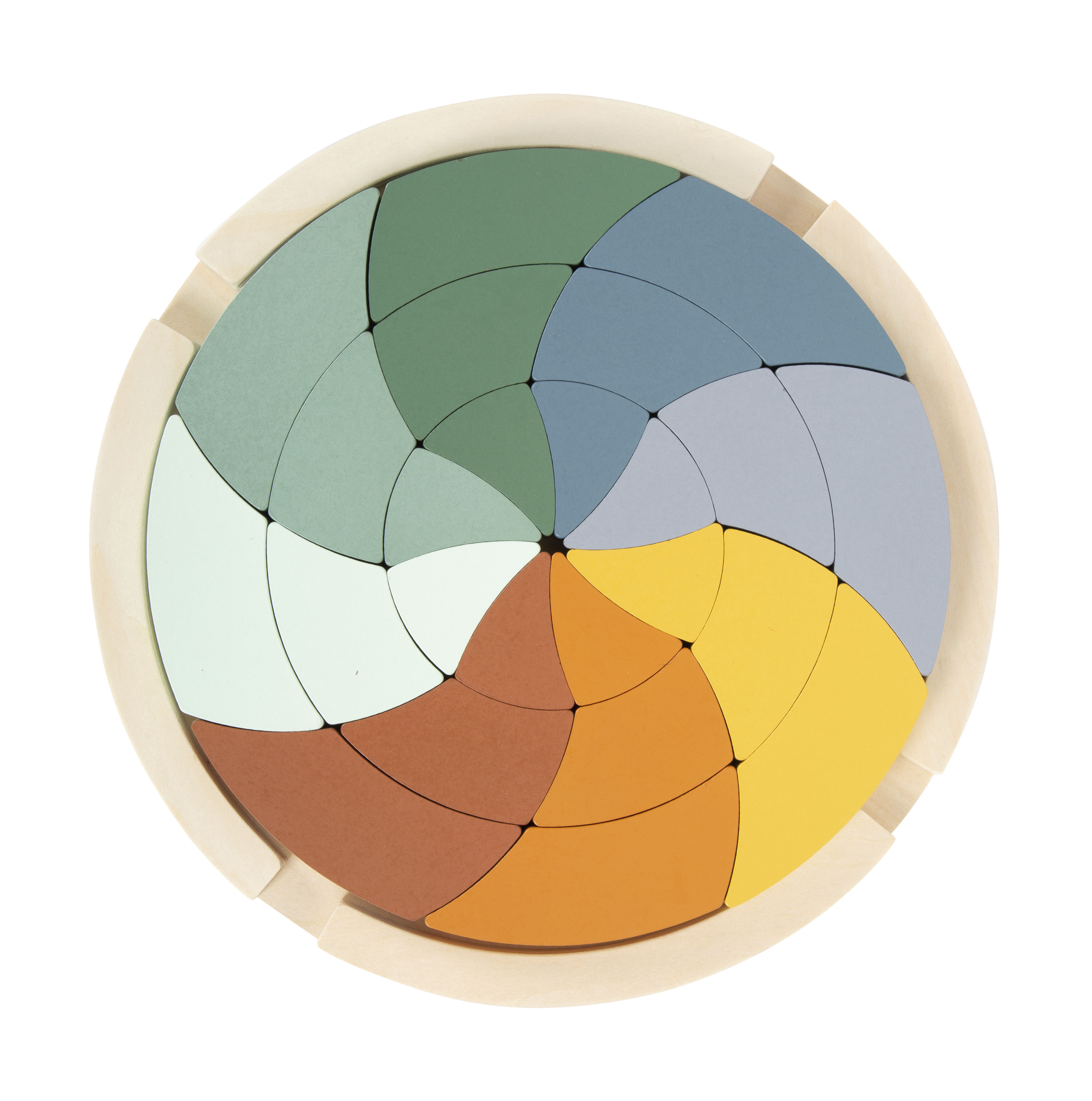 Mandala Farben-Puzzle aus Holz für Kinder