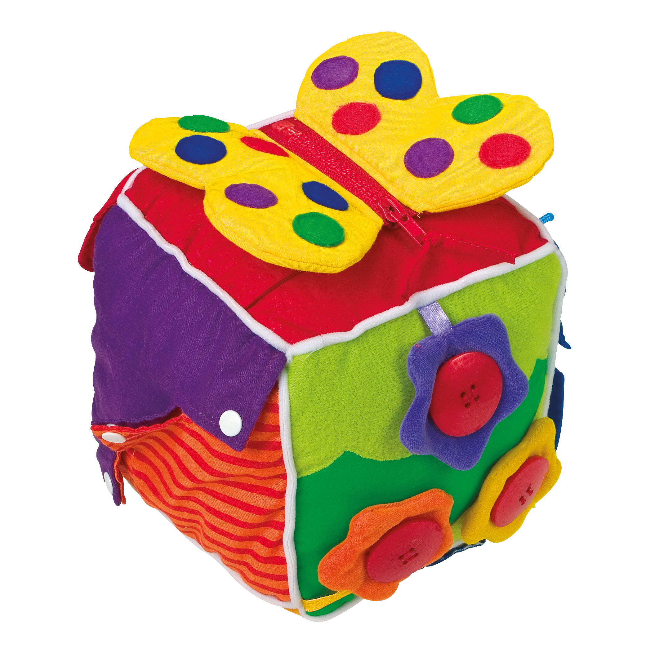 Baby-Spielwürfel mit Blumen und Schmetterlingen