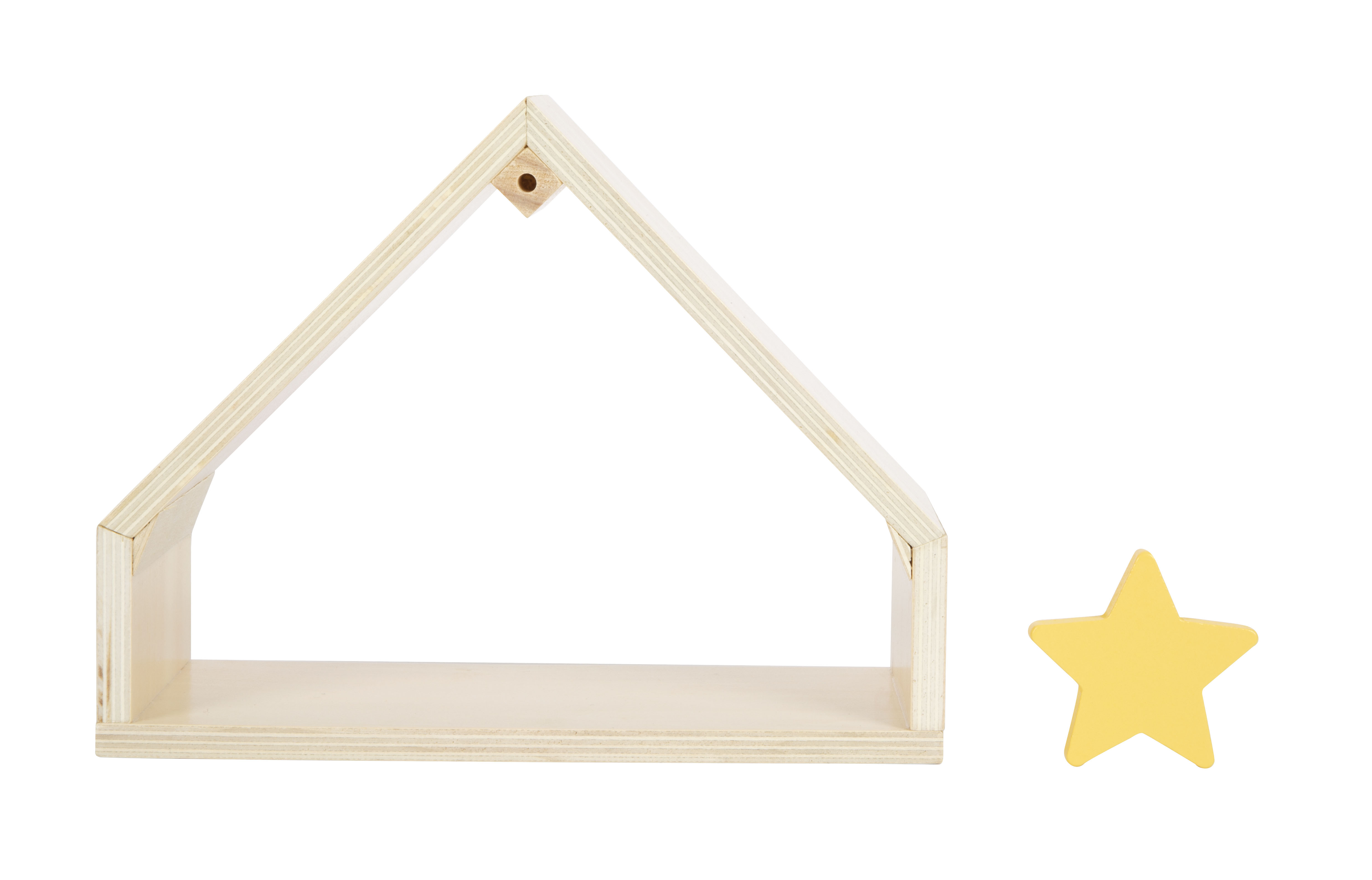 Krippen-Stall aus Holz mit Stern