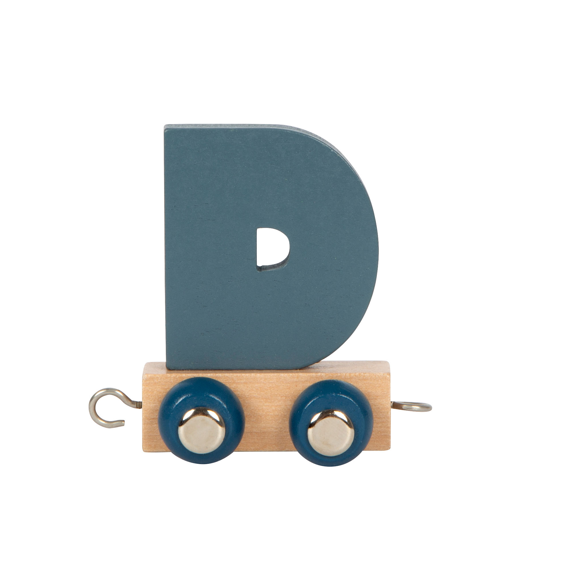 Blauer Buchstabenzug D aus Holz