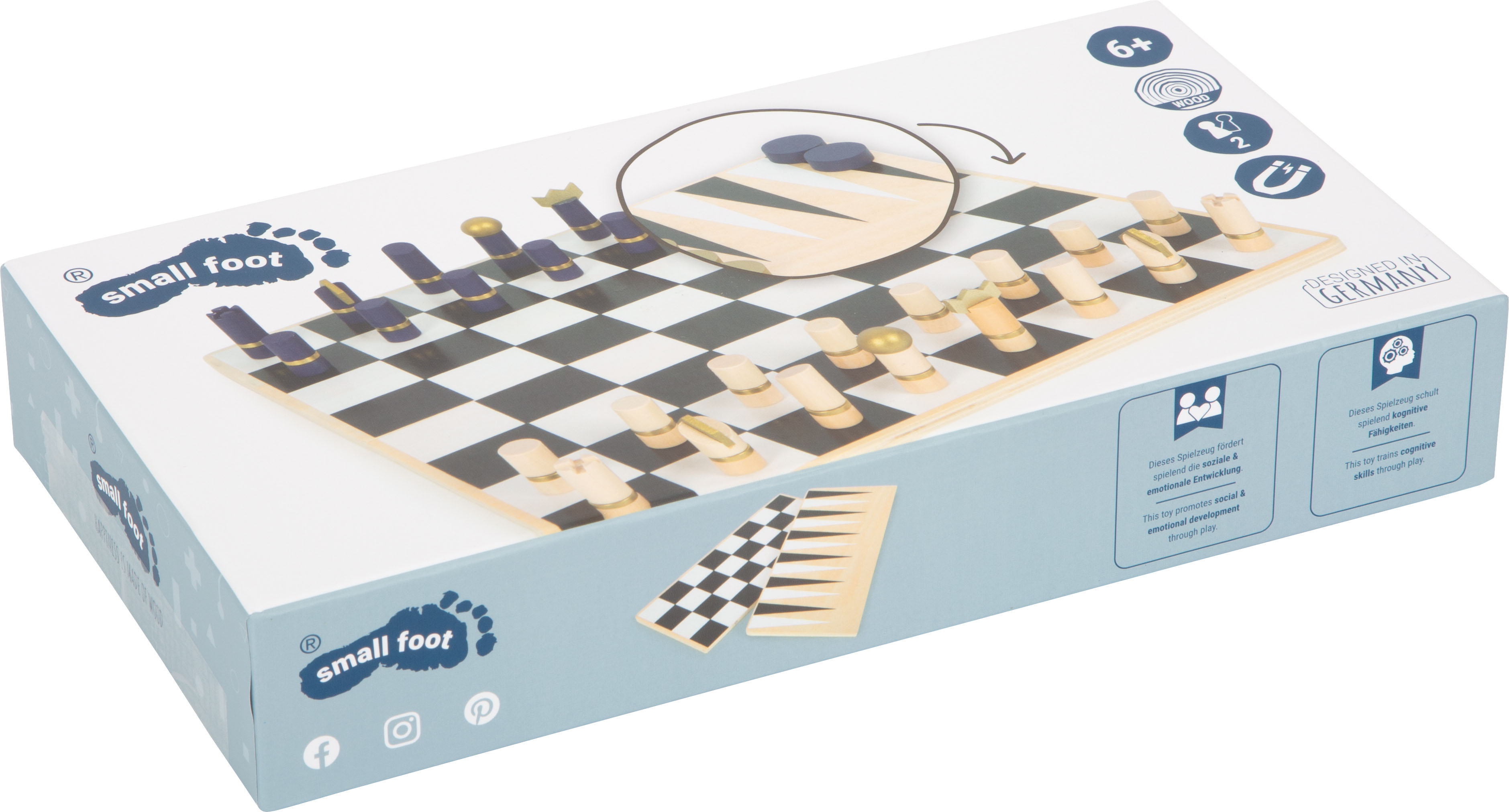 Schach und Backgammon „Gold Edition“ für Kinder