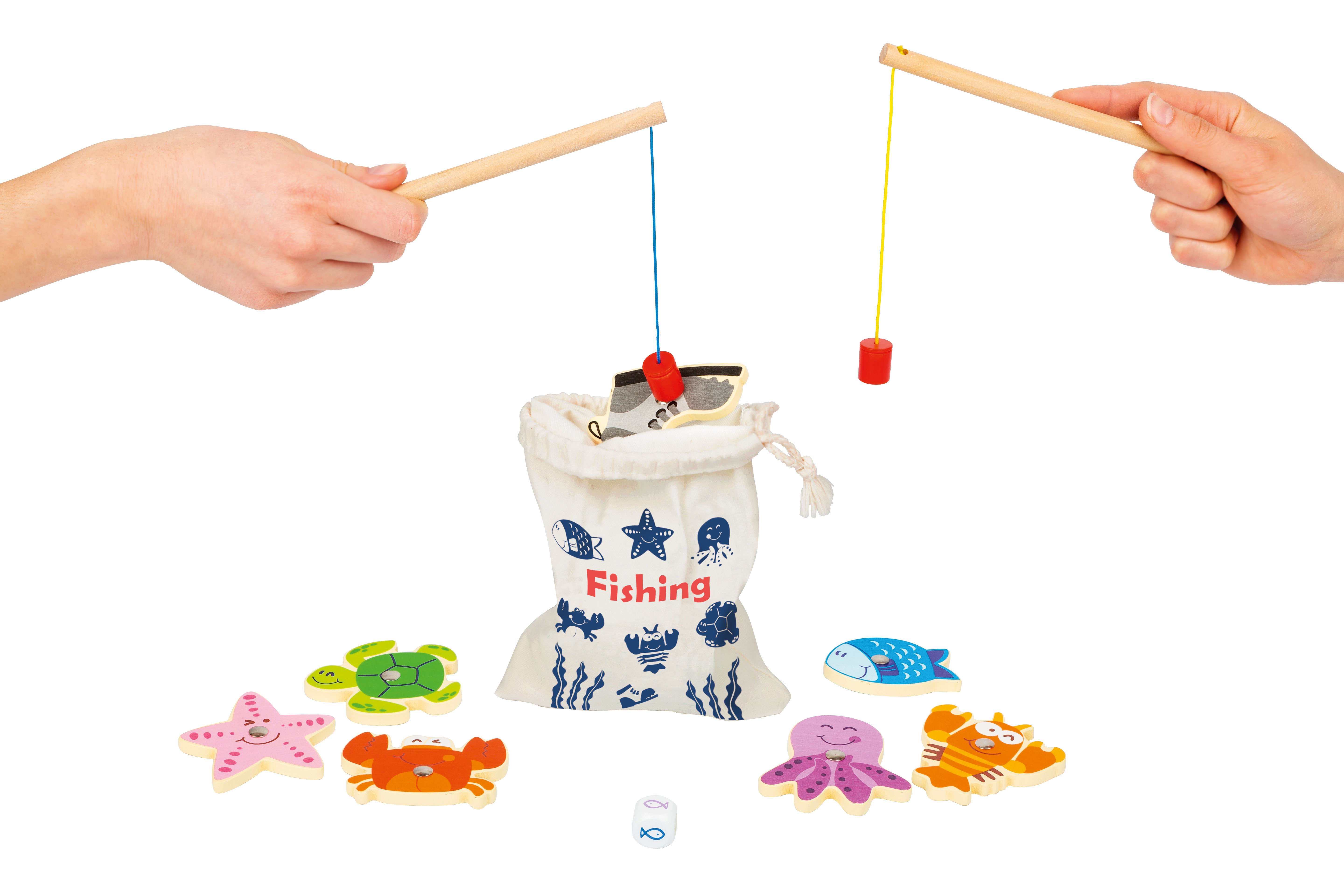 Fische angeln Reisespiel für Kinder