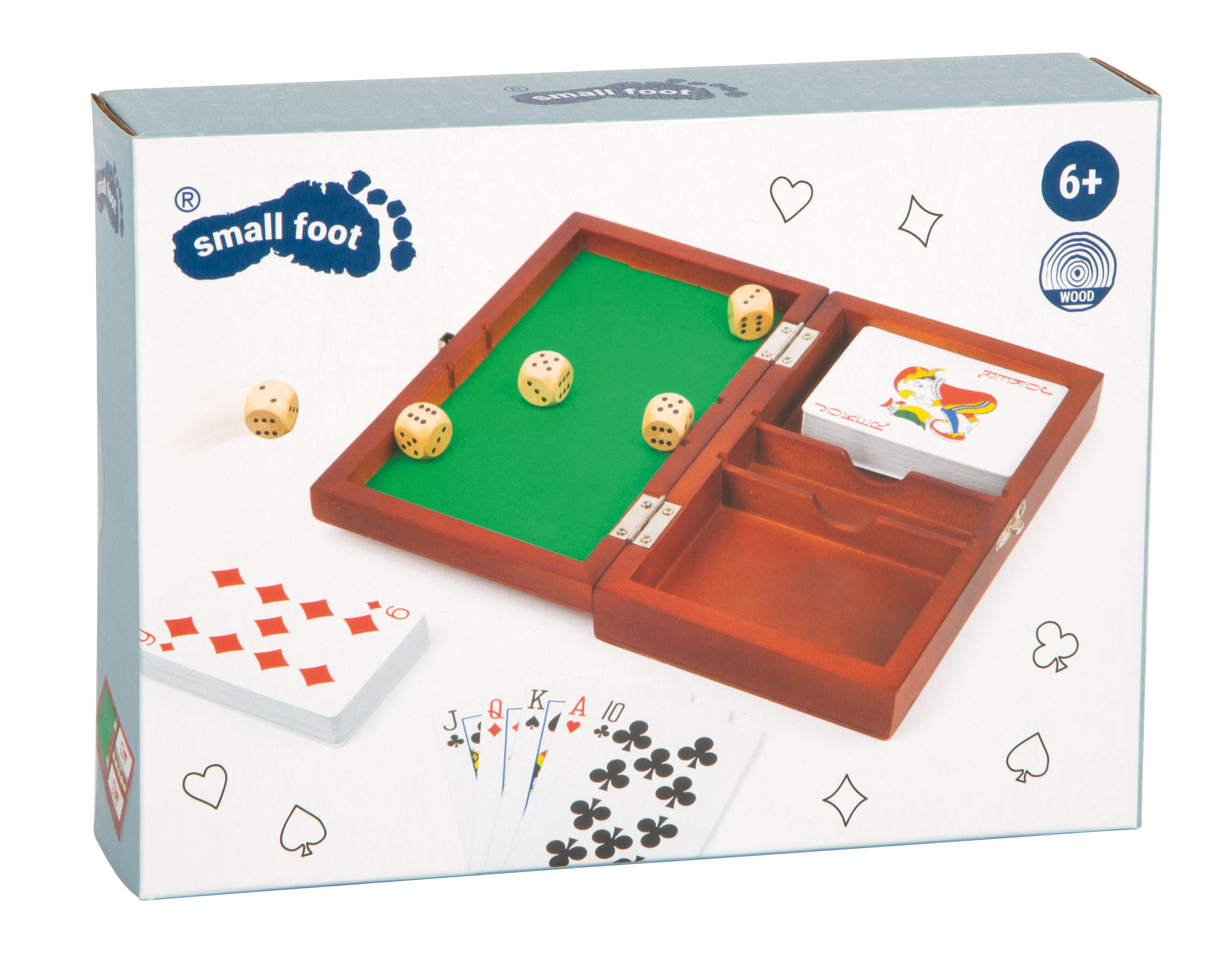 Spielbox Karten und Würfel für Kinder