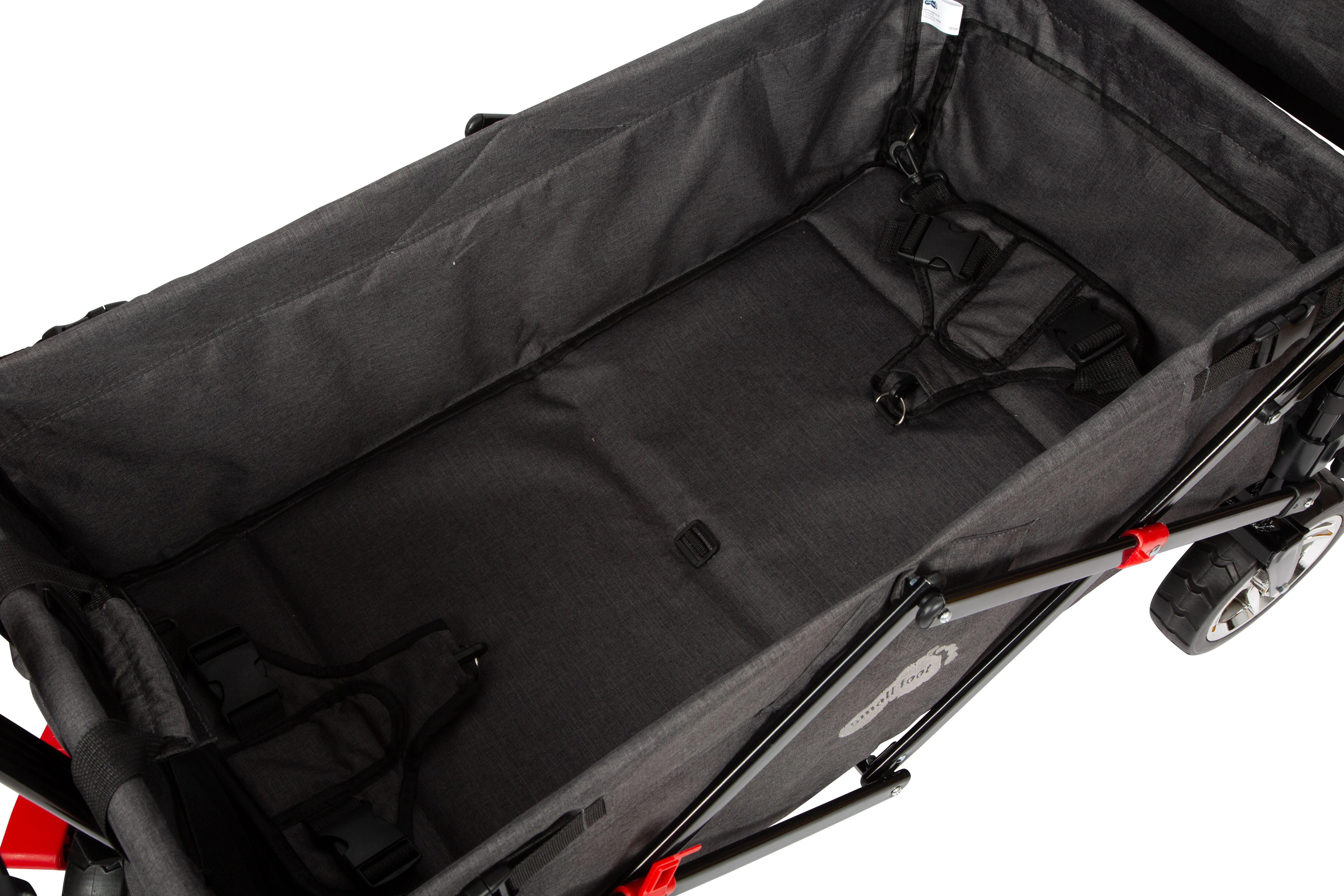 Bollerwagen für zwei Kinder, Anschnallgurt