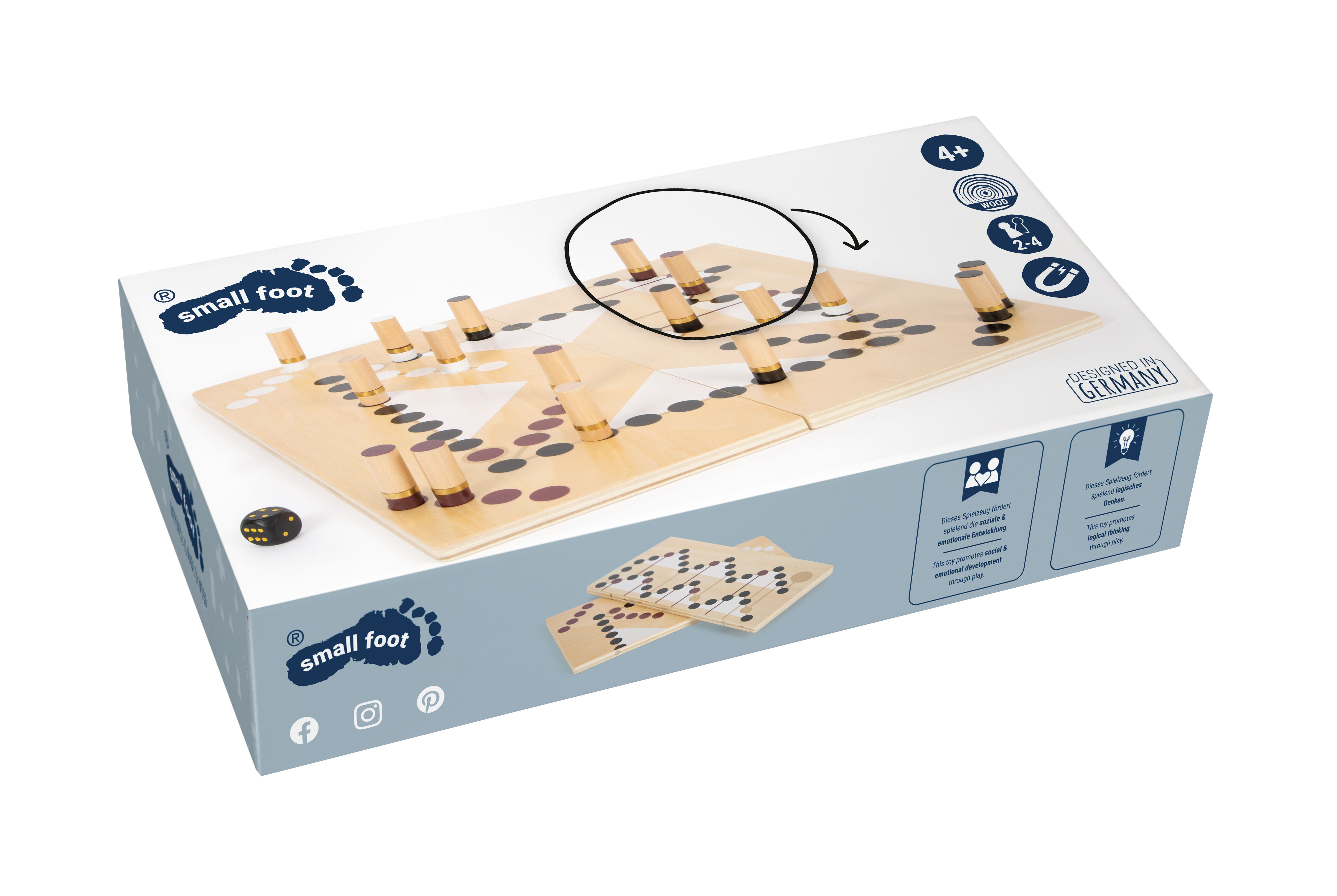 Ludo und Leiterspiel „Gold Edition“ für Kinder