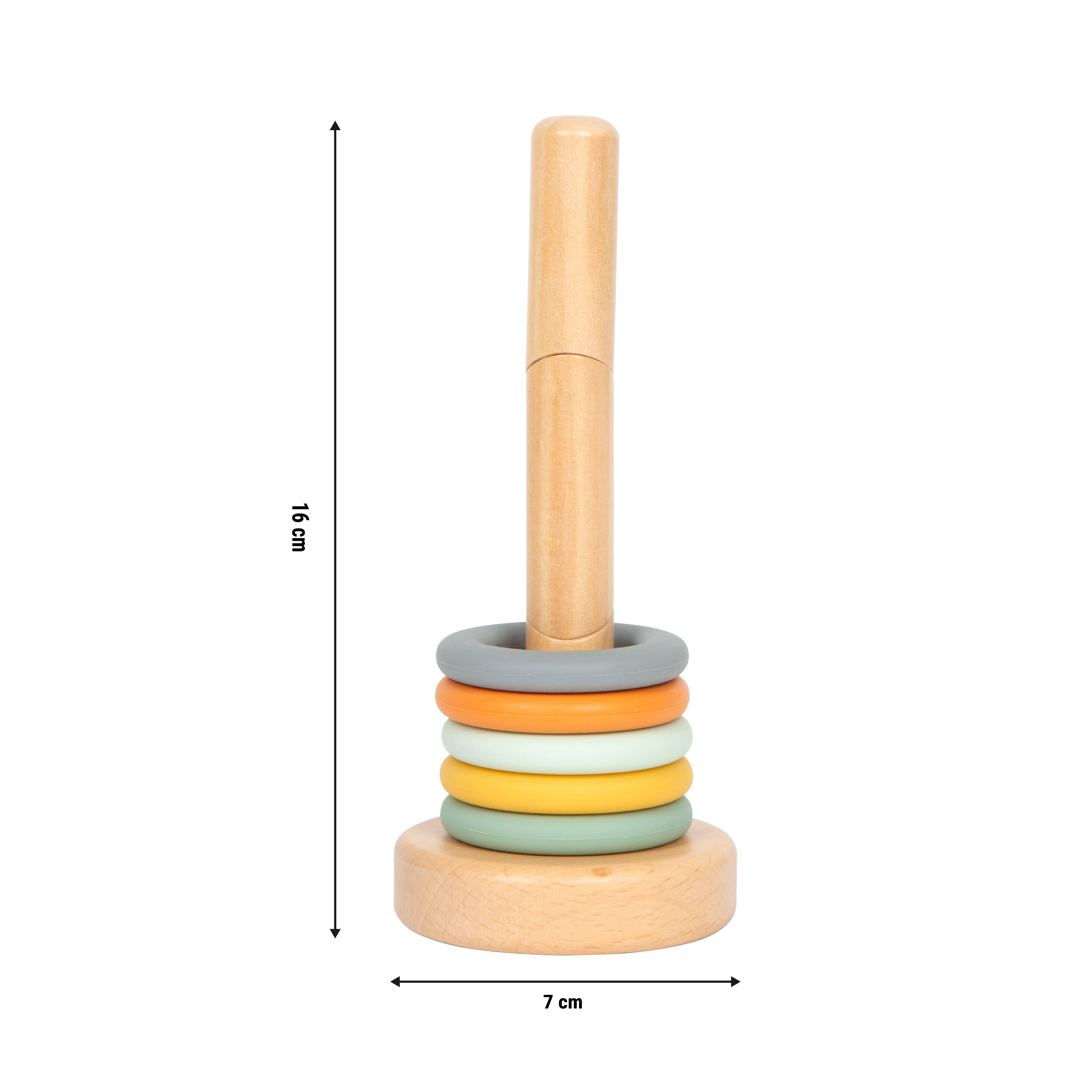 Holzspielzeug, Stapelring, Ringe, Kinderspielzeug, Holzstab
