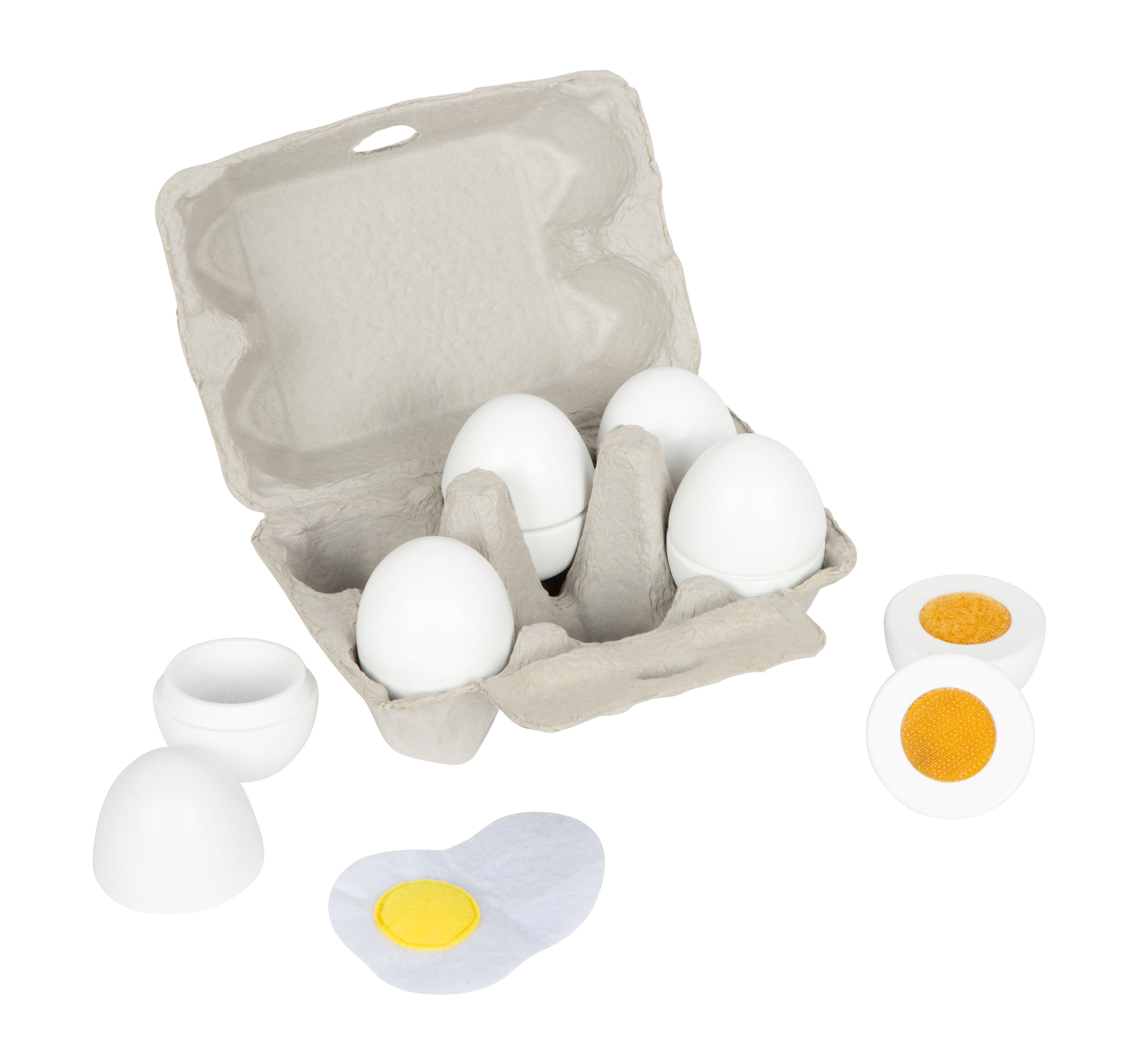Eier „fresh“ als Sechser-Set mit unterschiedlichen weißen Eiern