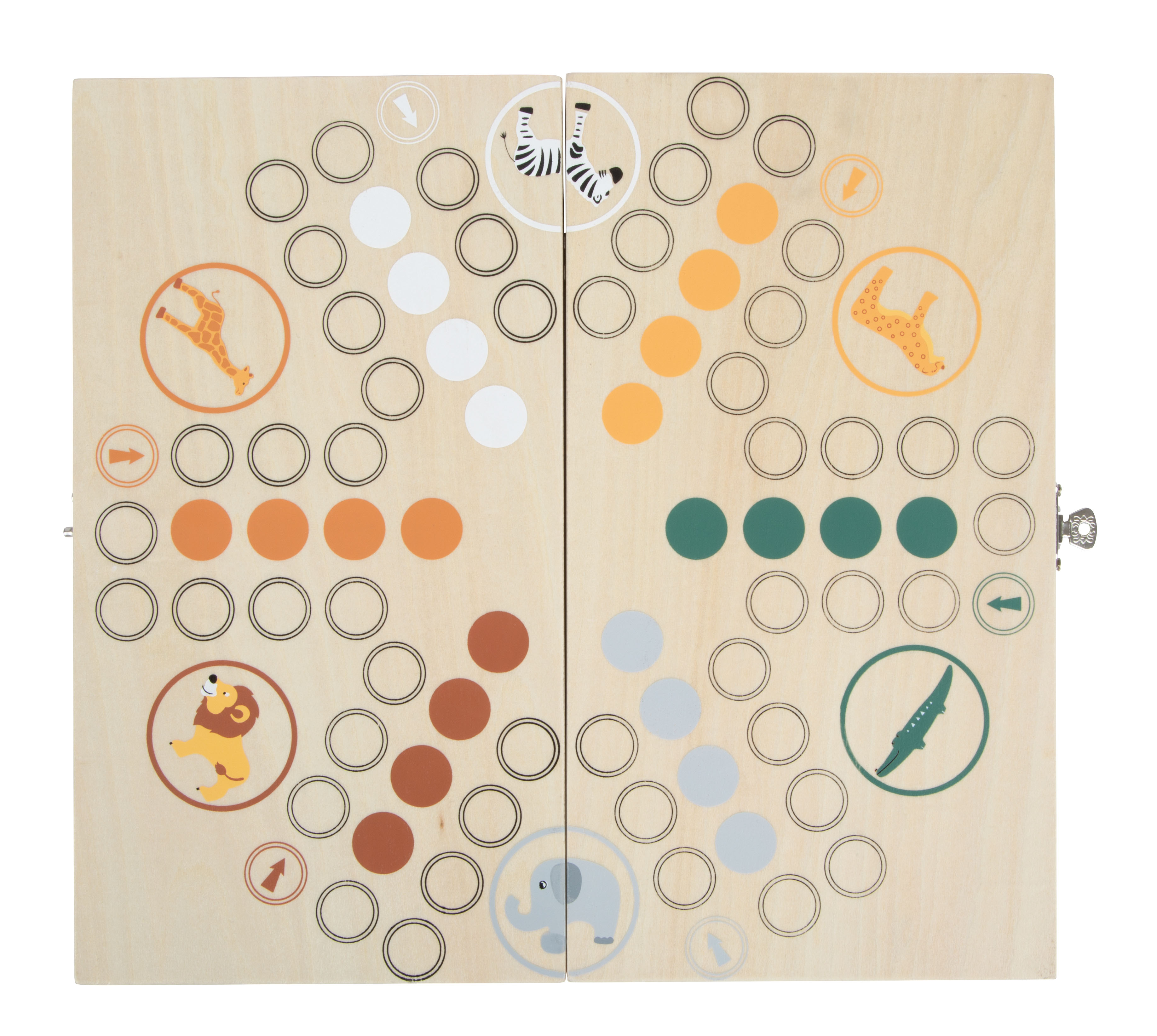 Ludo für 6 Spieler „Safari“ für Kinder