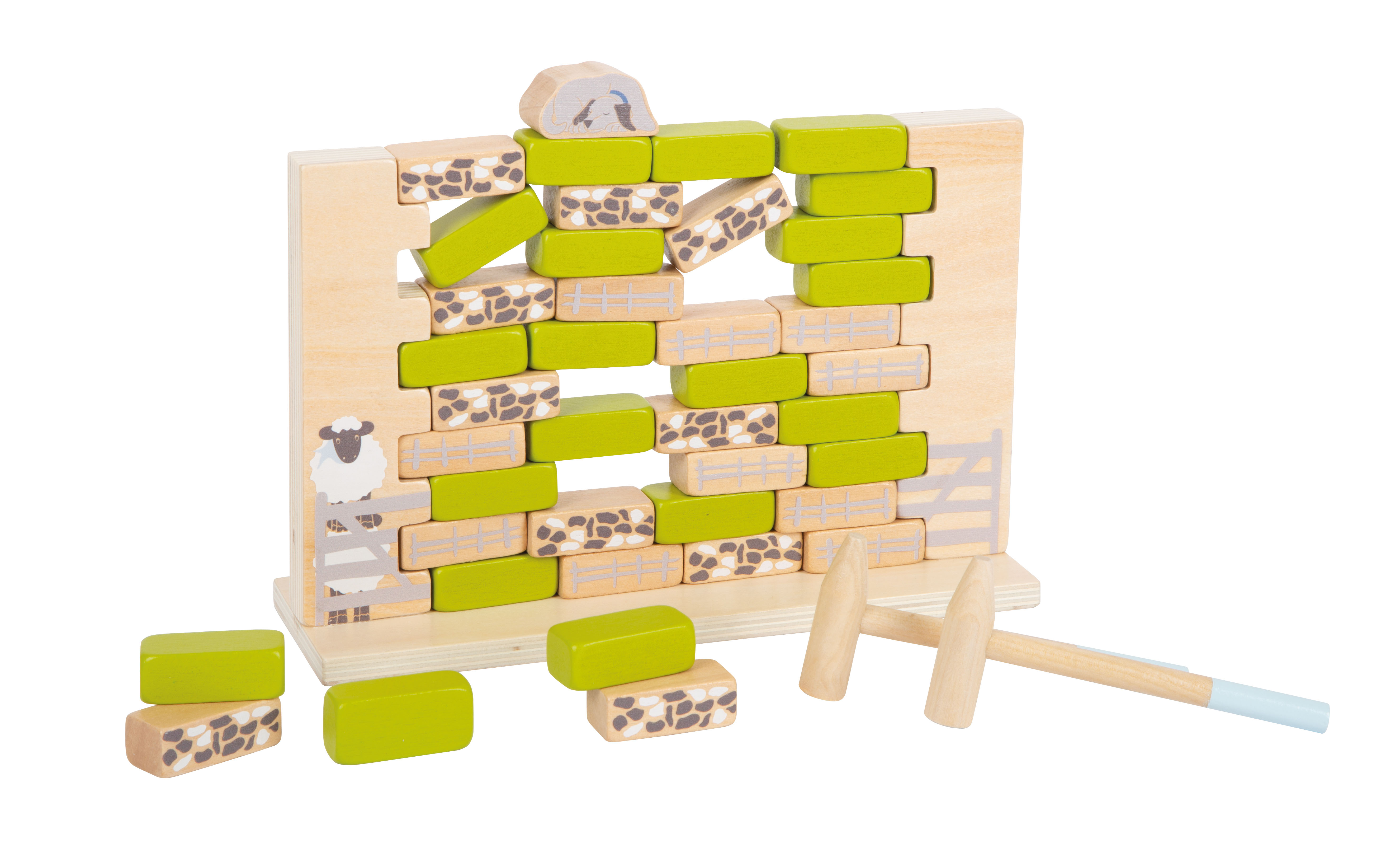 Wackelmauer aus Holz im Bauernhof-Look