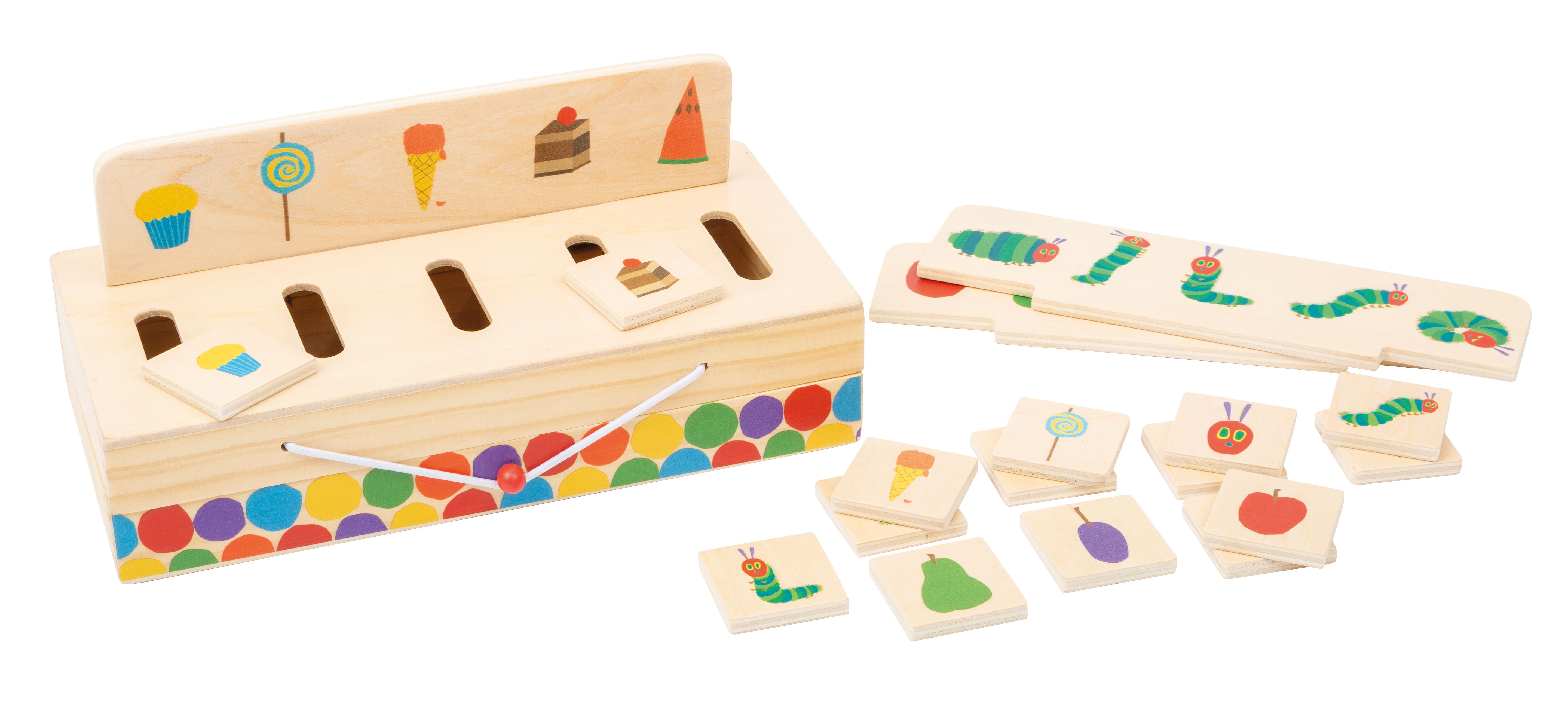 Raupe Nimmersatt Bildersortierbox für Kinder