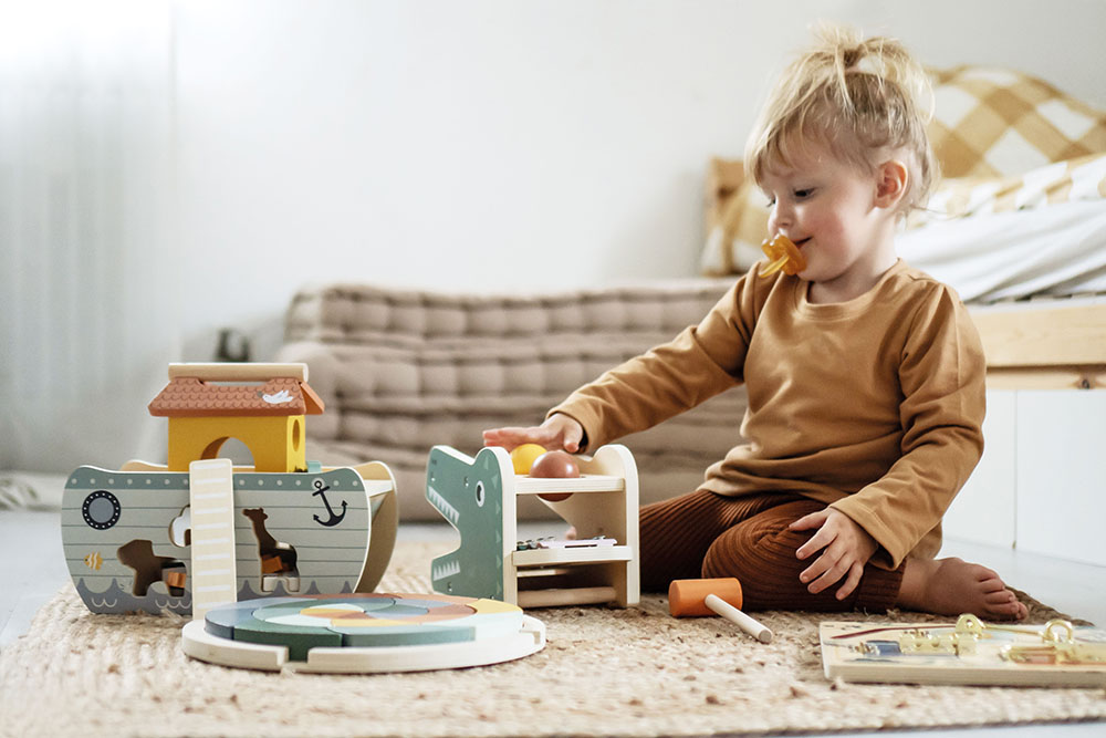 Klopfspiel mit Xylophon im Safari-Design