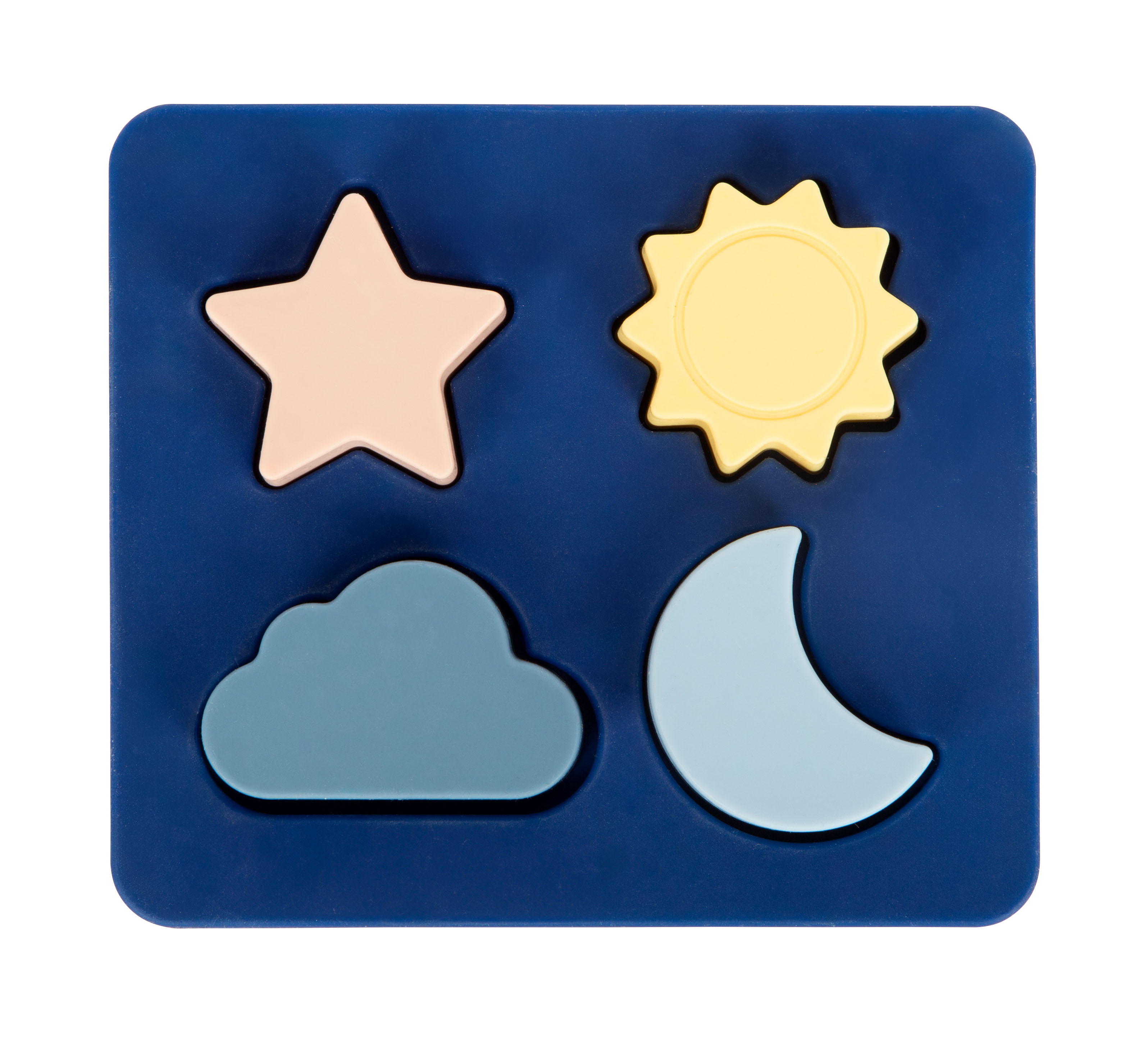 Blaues Bade-Puzzle für Kinder mit vier Teilen