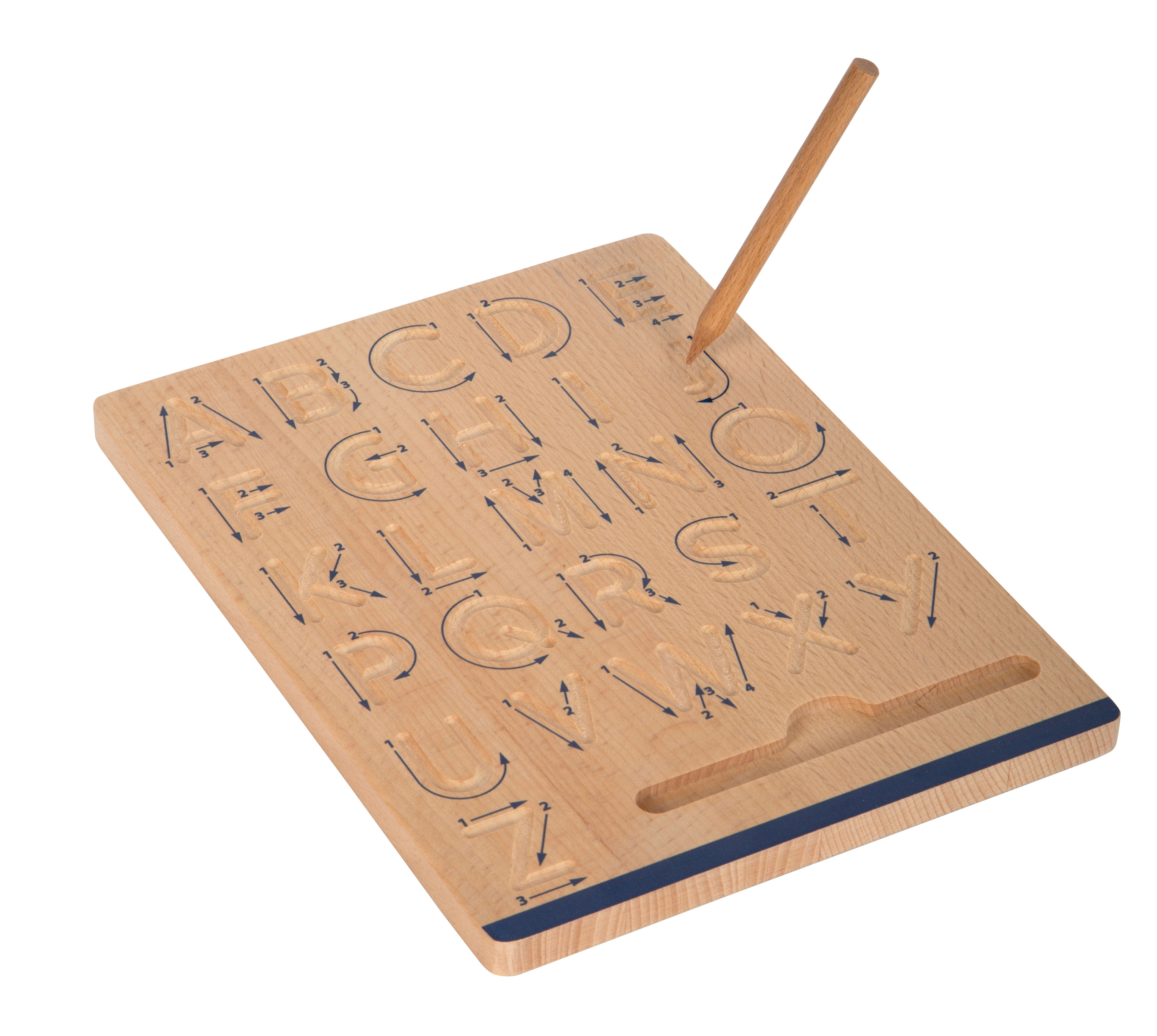 Schreiben-Lerntafel mit Stift aus Holz