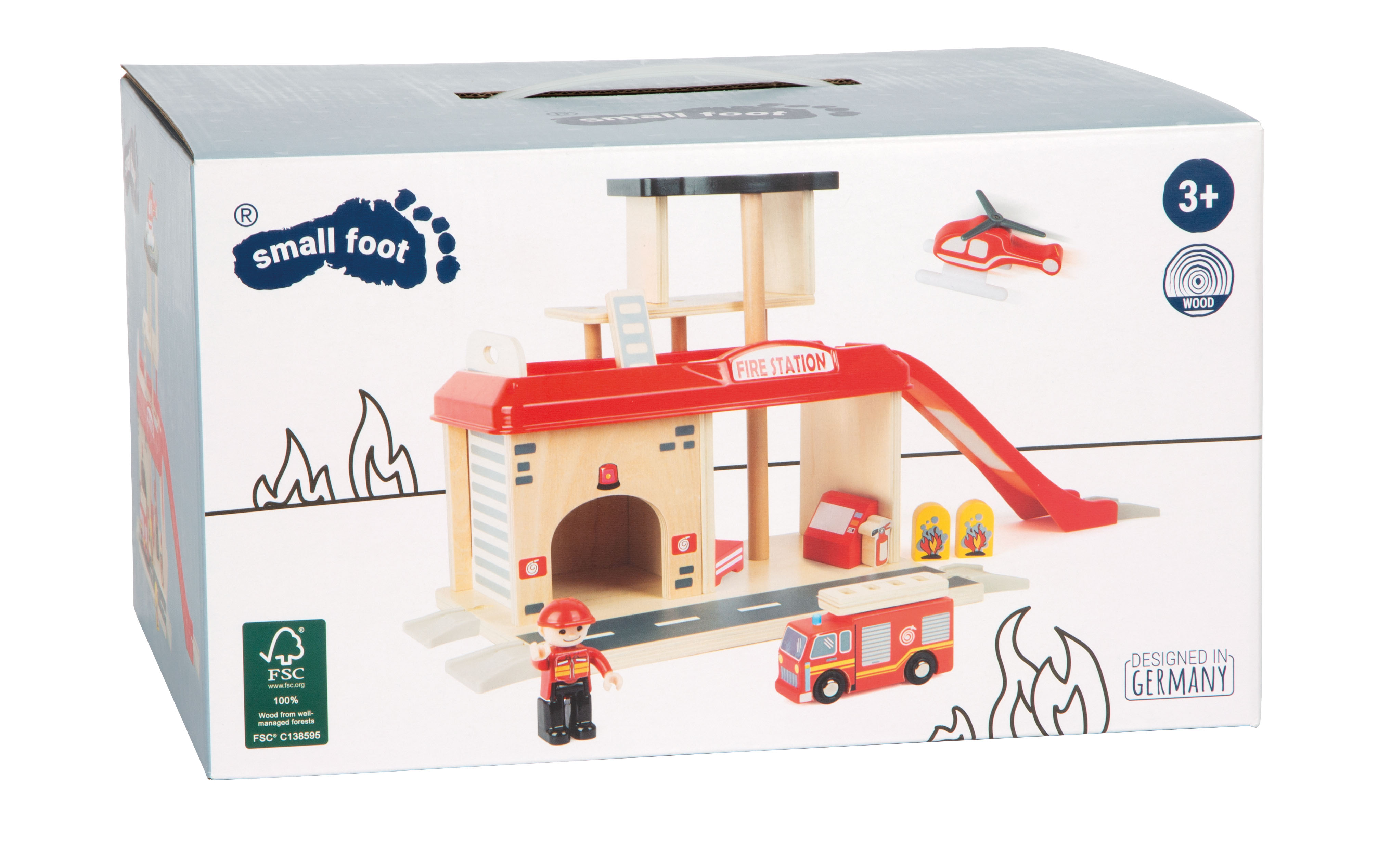 Feuerwehrwache mit Zubehör für Kinder
