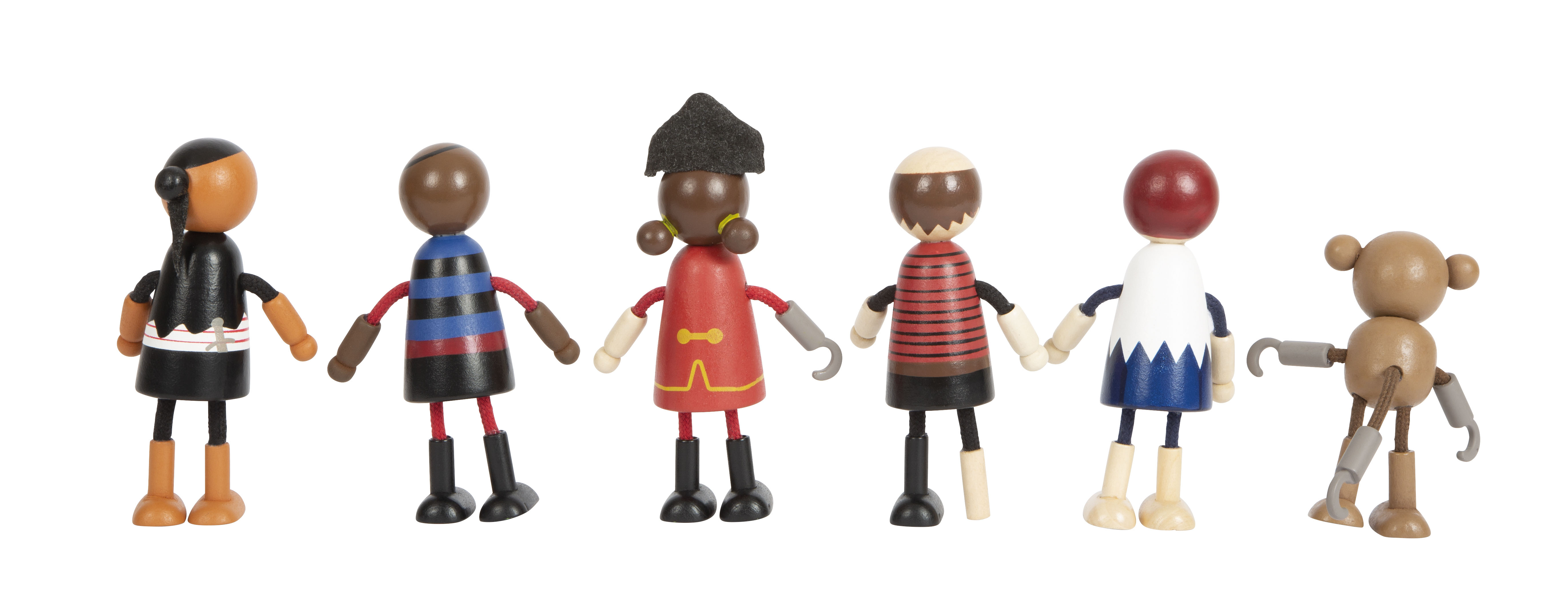 Piraten Biegefiguren aus Holz für Kinder
