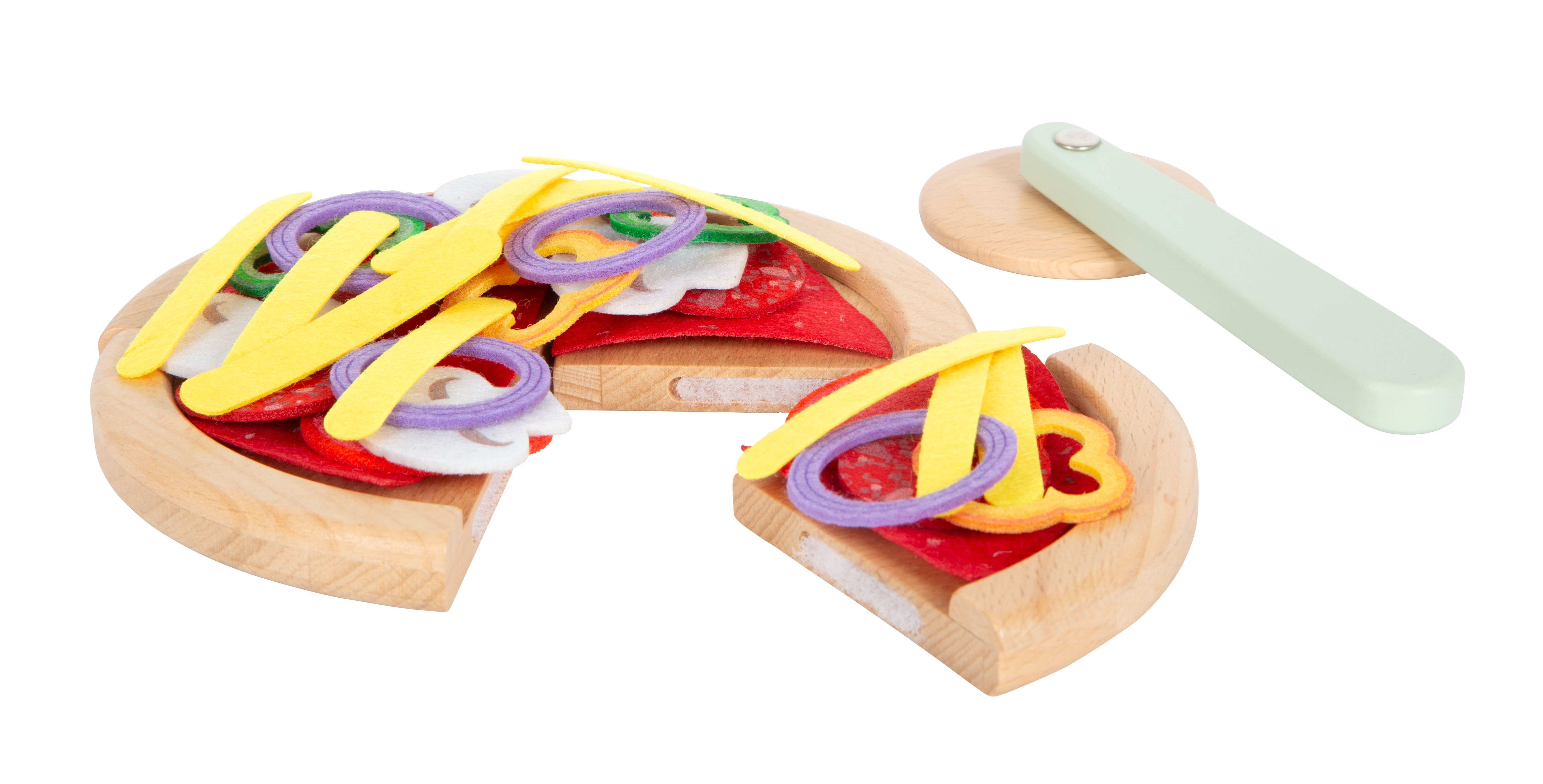 Pizza Set Mit Ofen Belgt Geschnitten Käse Klett