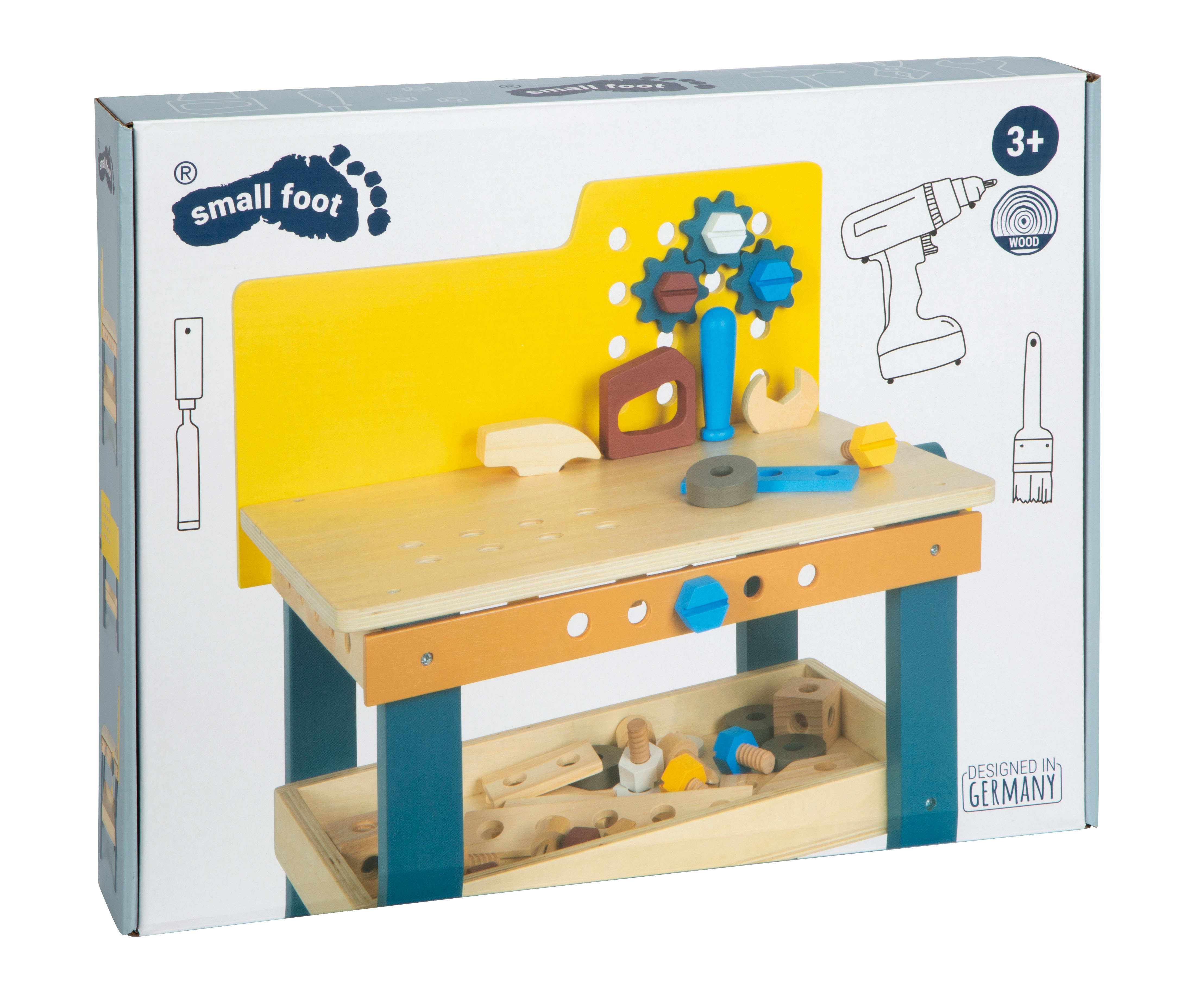 Werkbank aus Holz für Kinder