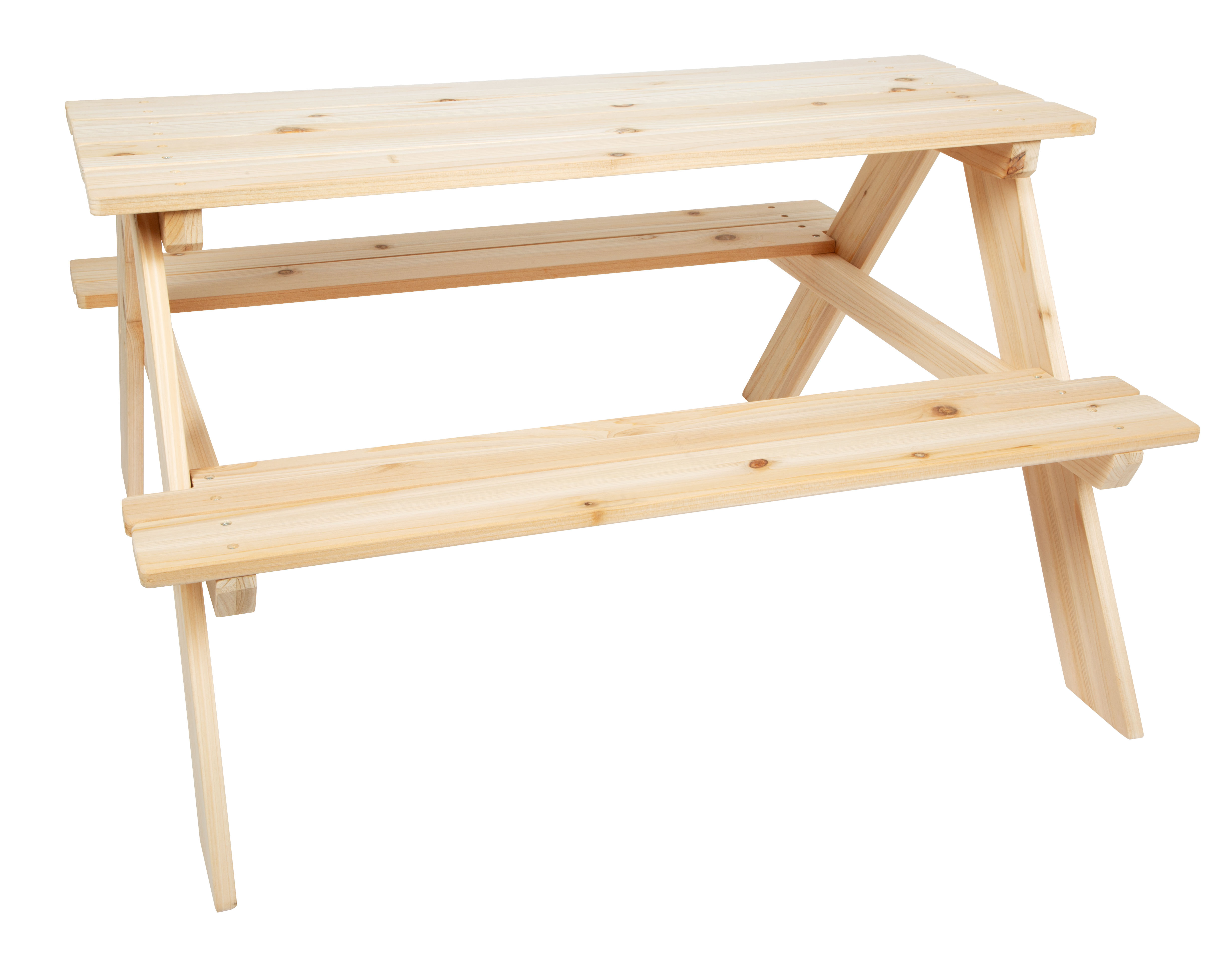 Kinder Picknicktisch mit zwei Sitzbänken aus Holz