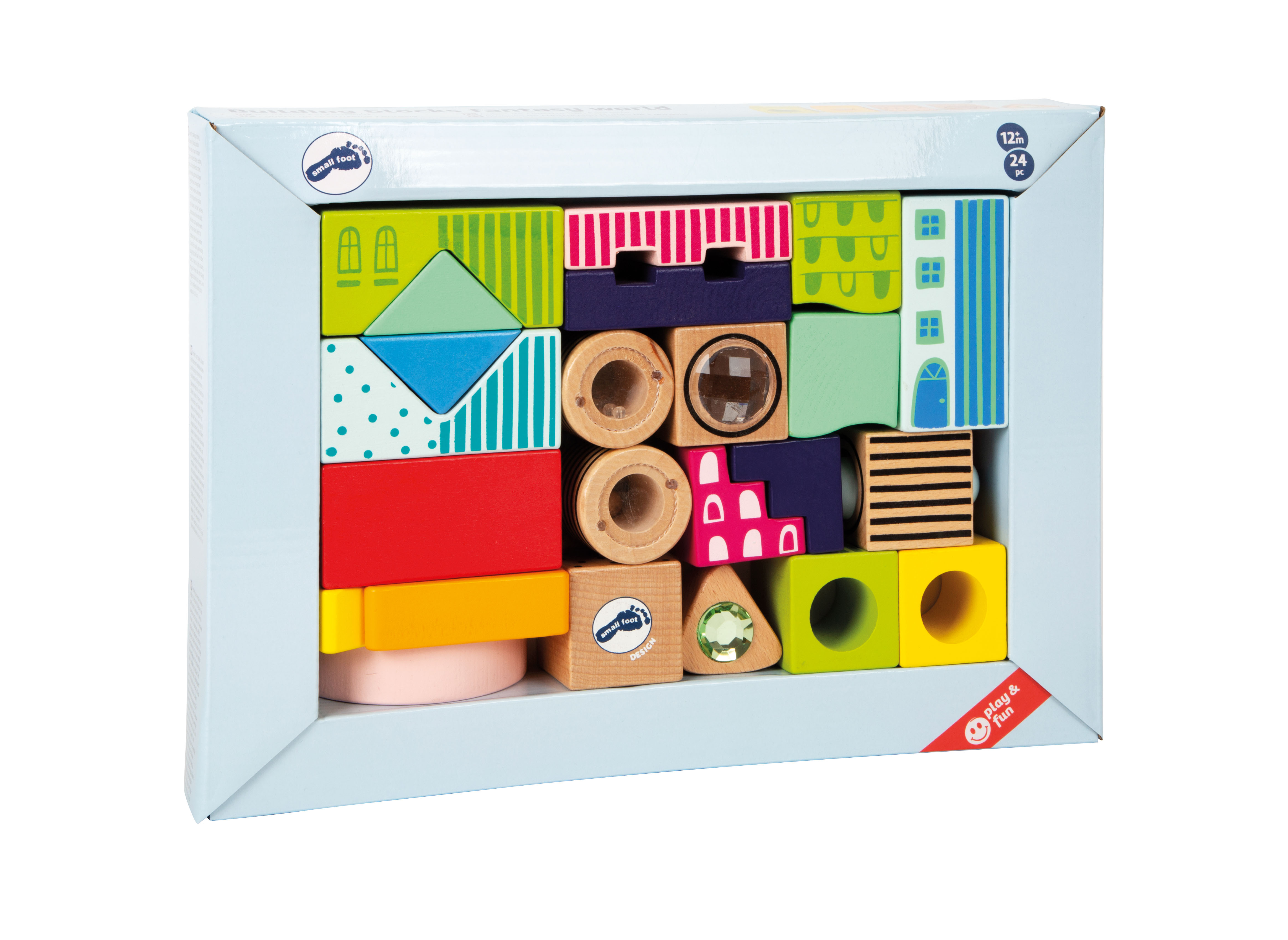 Holzbausteine Fantasiewelt für Kinder