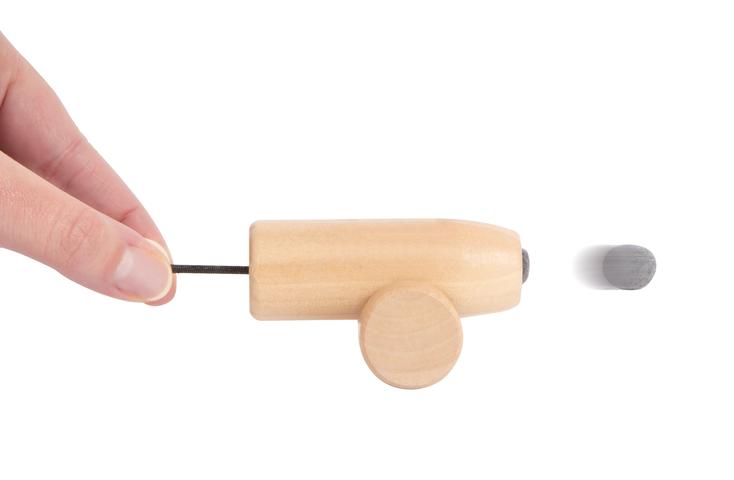 Spiel-Kanone aus Holz mit Schieß-Mechanismus
