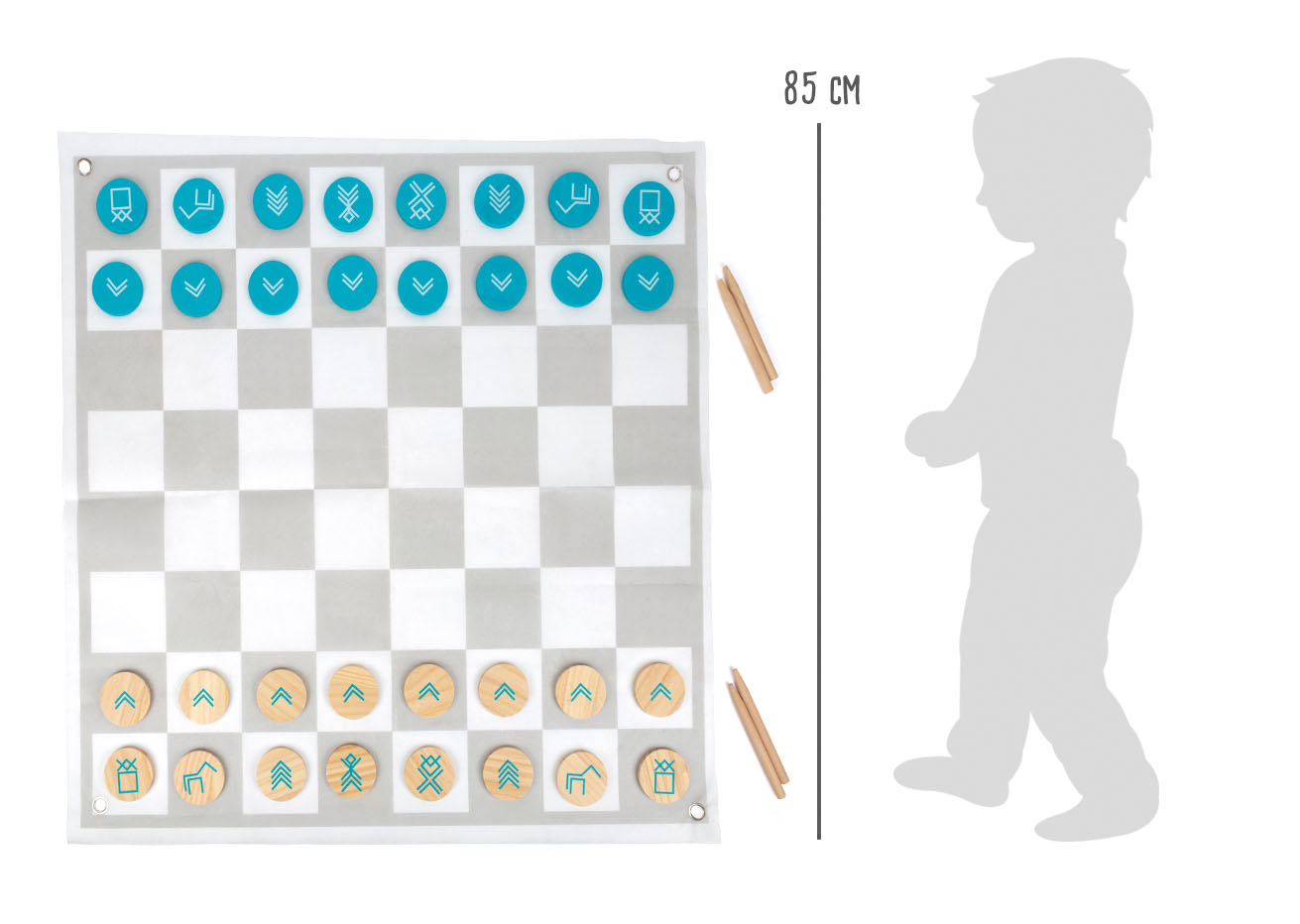 Dame und Schach XXL „Active“ für Kinder