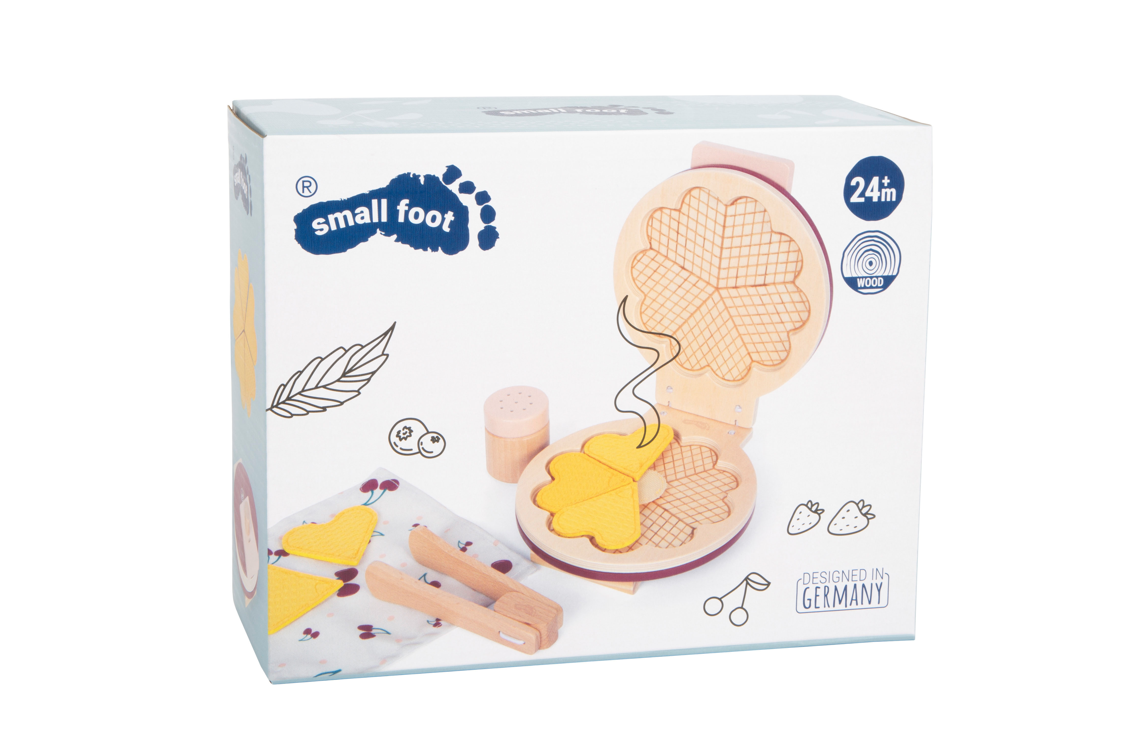 Waffeleisen-Set rot in der Verpackung