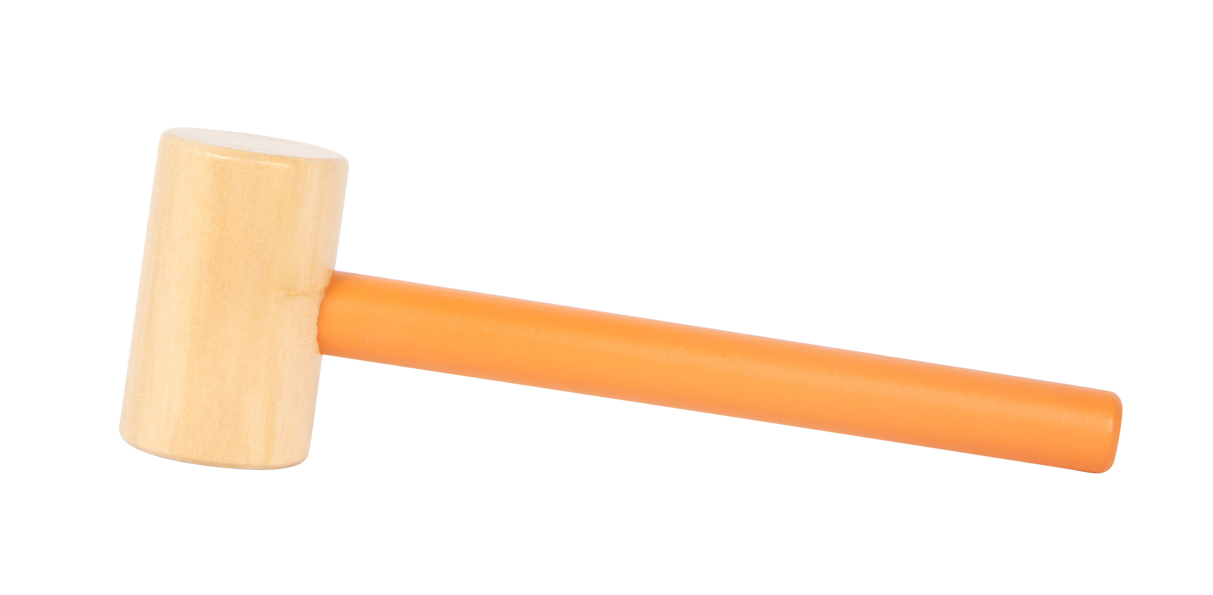 Holz-Hammer für Kinder mit orangefarbenem Griff