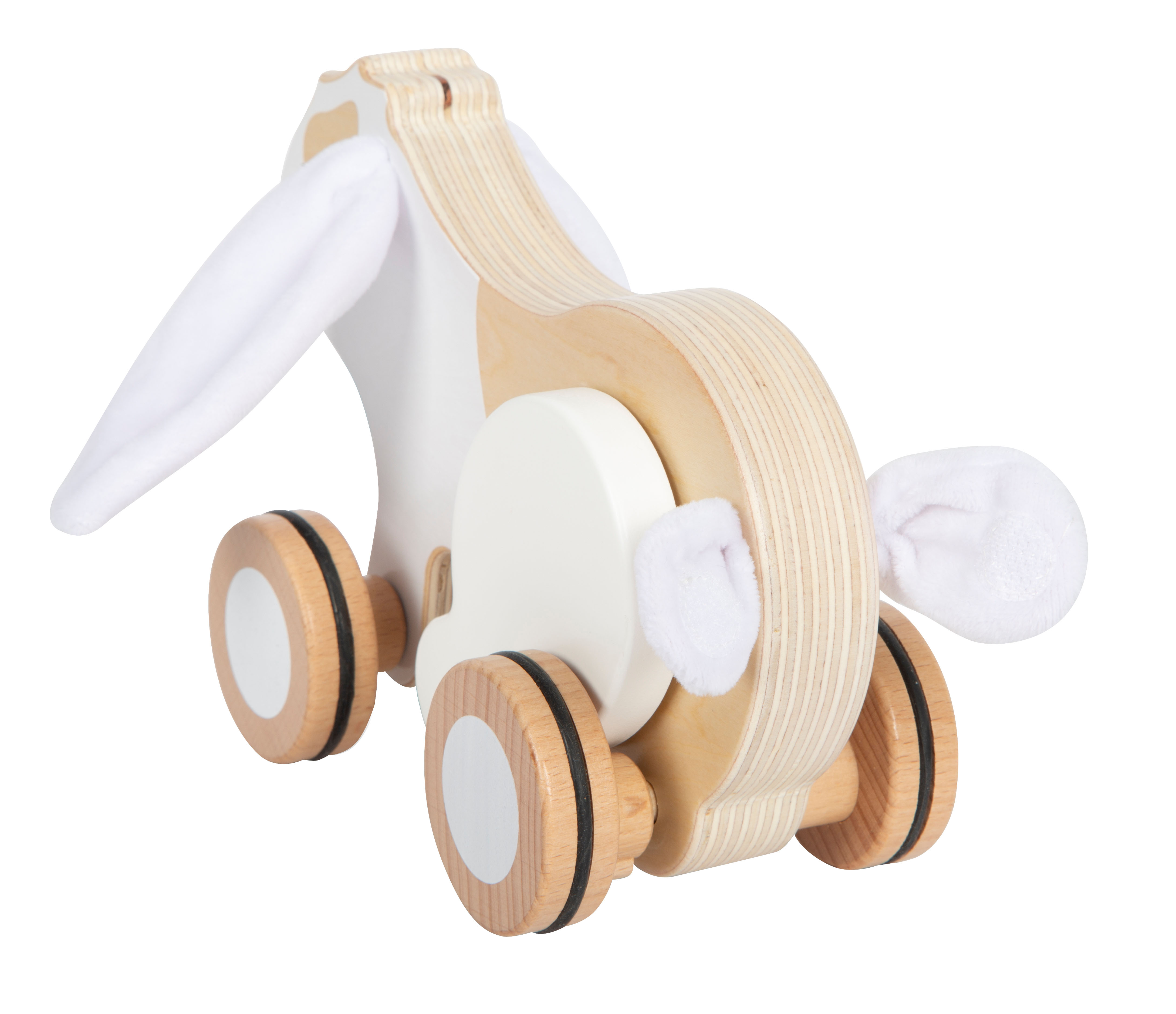 Ziehtier Hase Rückseite Klettverschluss