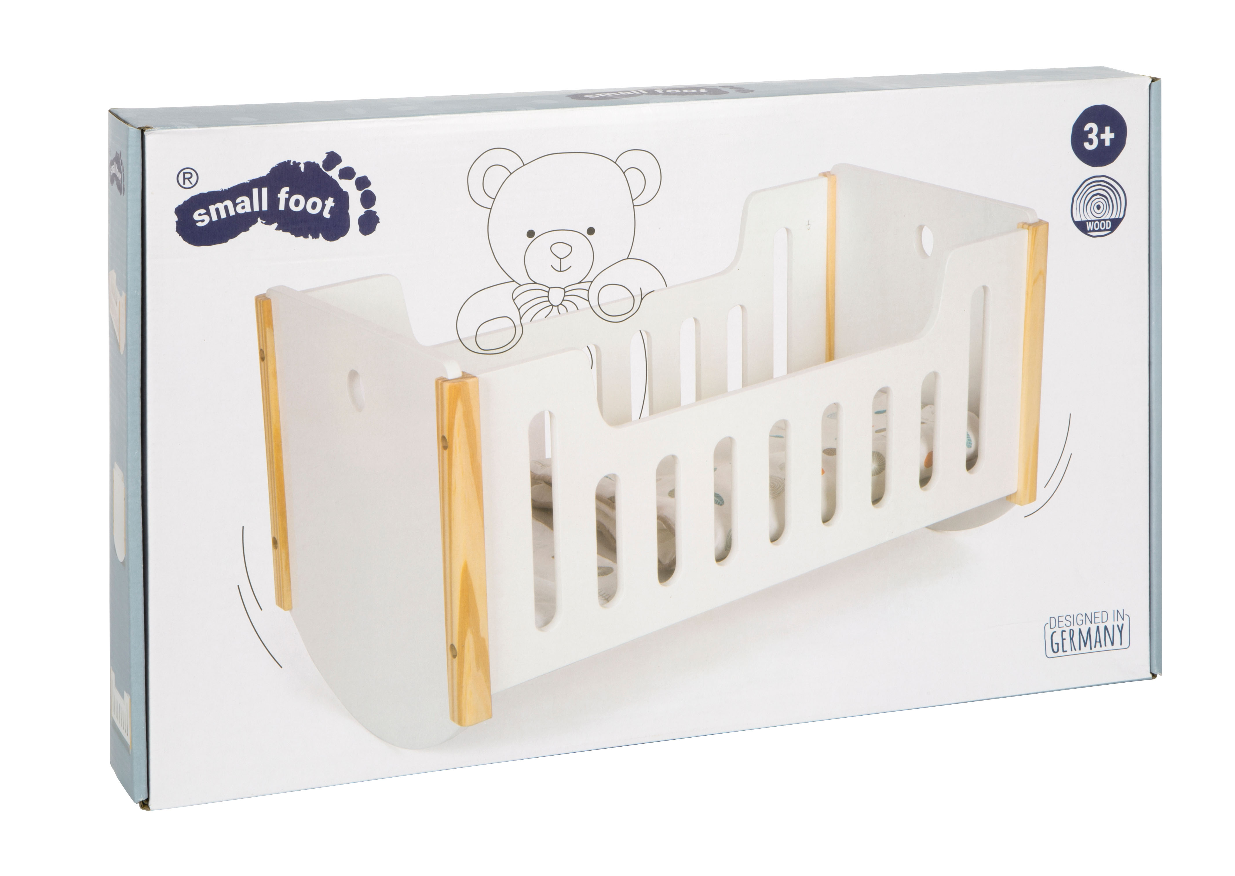 Verpackung Puppenbett zum Wiegen