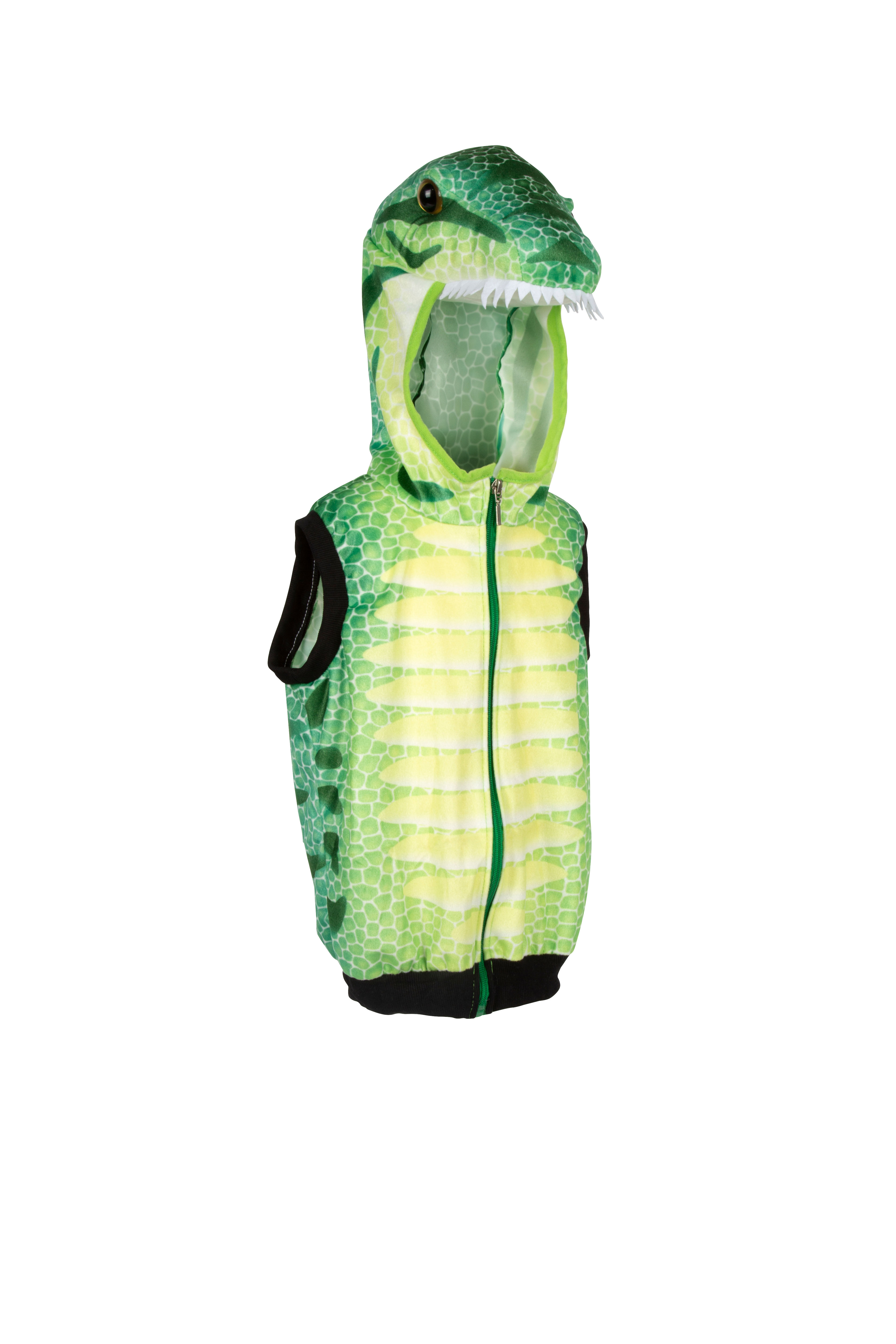 Kostüm Weste Dino grün schräg