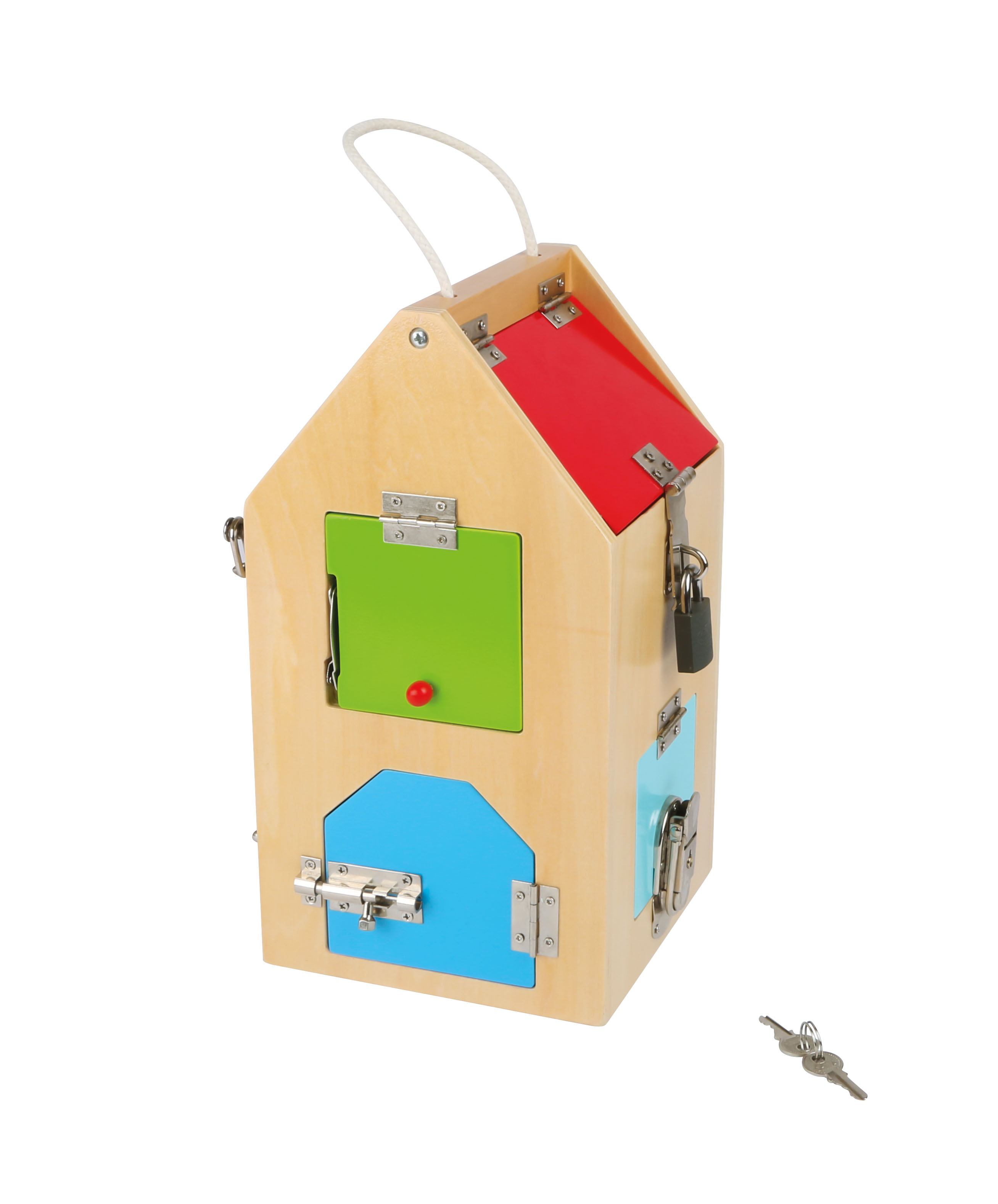 Motorik-Haus mit Türen und Fenstern zum Aufschließen