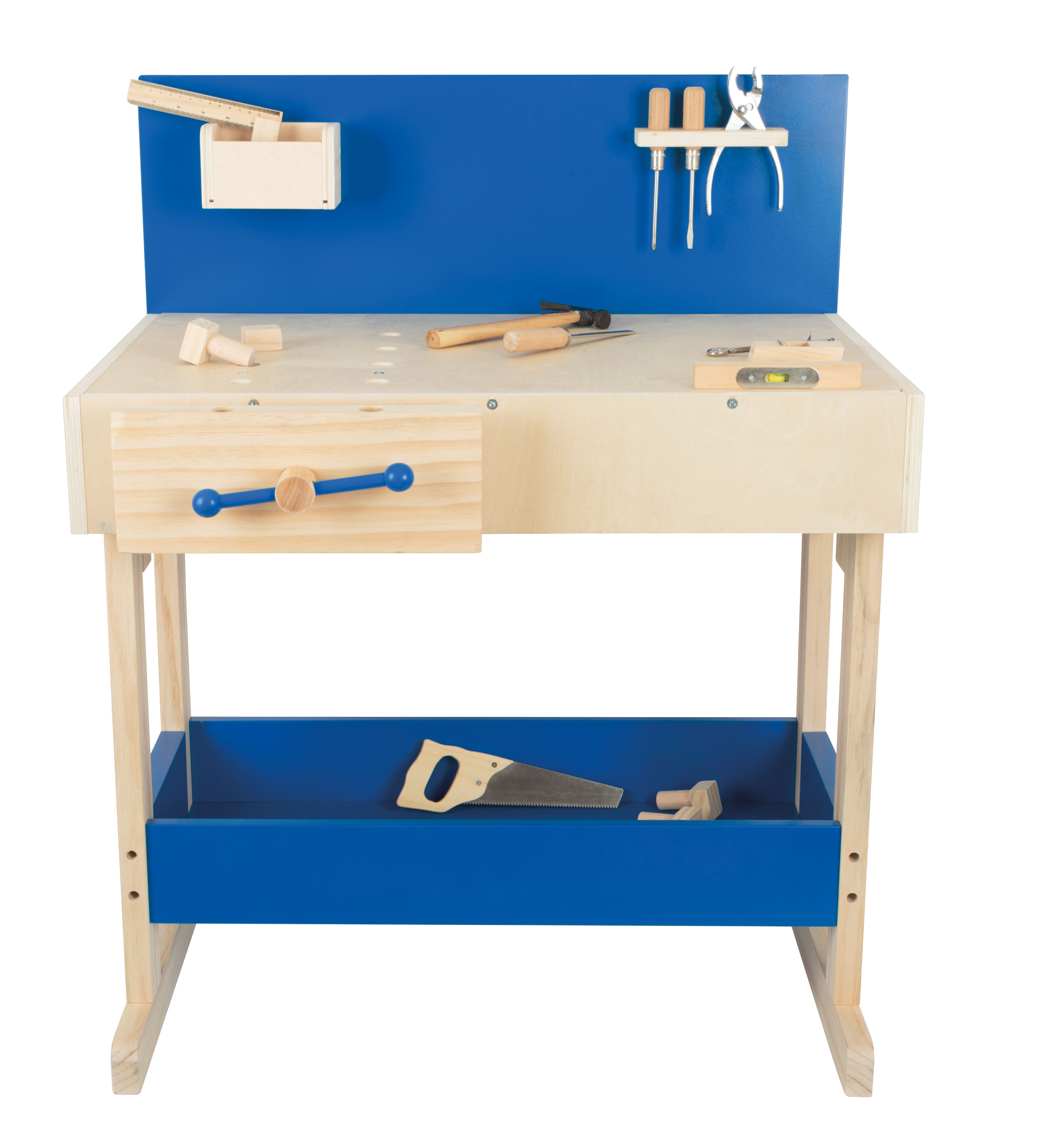 Werkbank zum Spielen aus Holz mit Zubehör