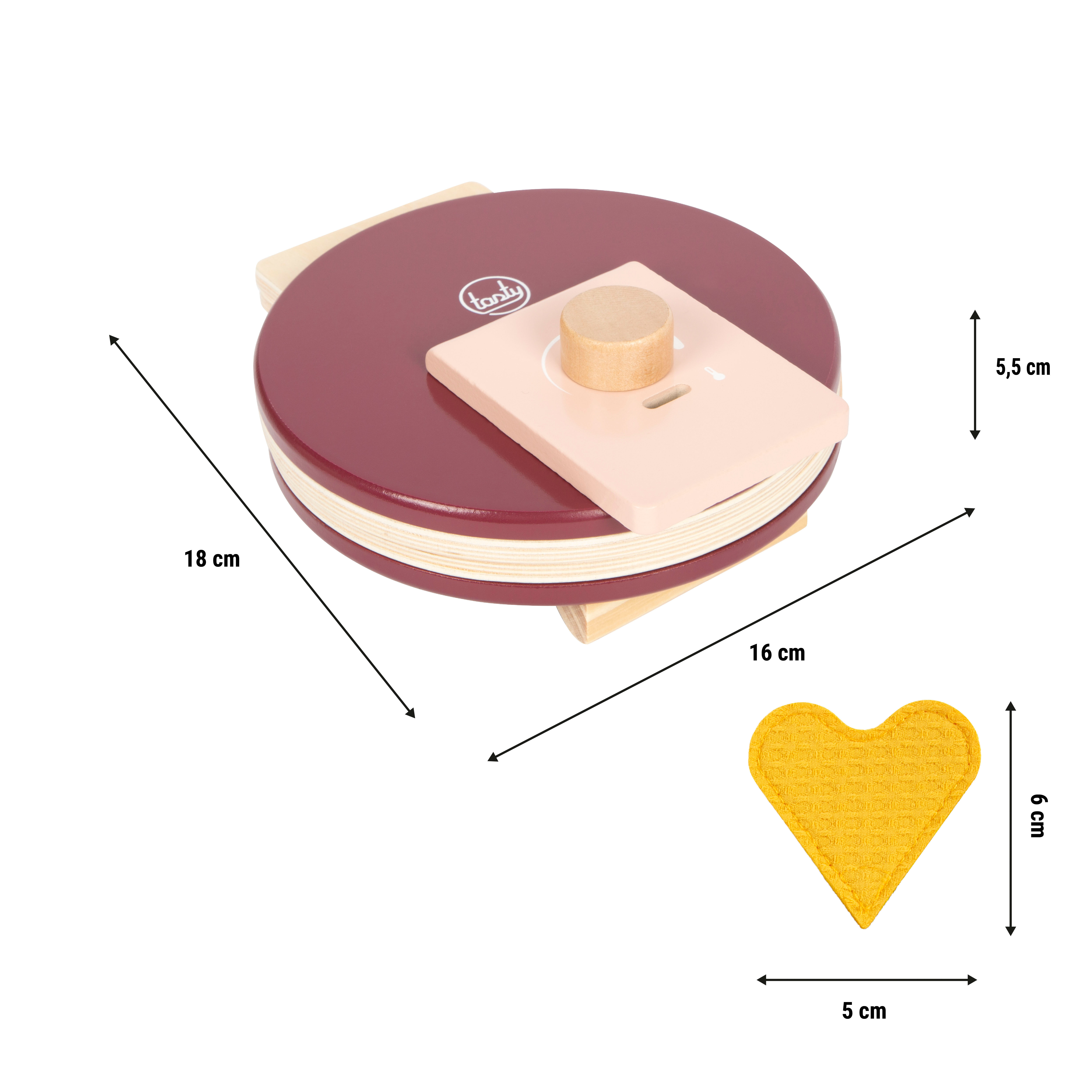 puzzle, Holzspielzeug, Drehscheibe, rosa Basis, gelbes Herz-Schwamm
