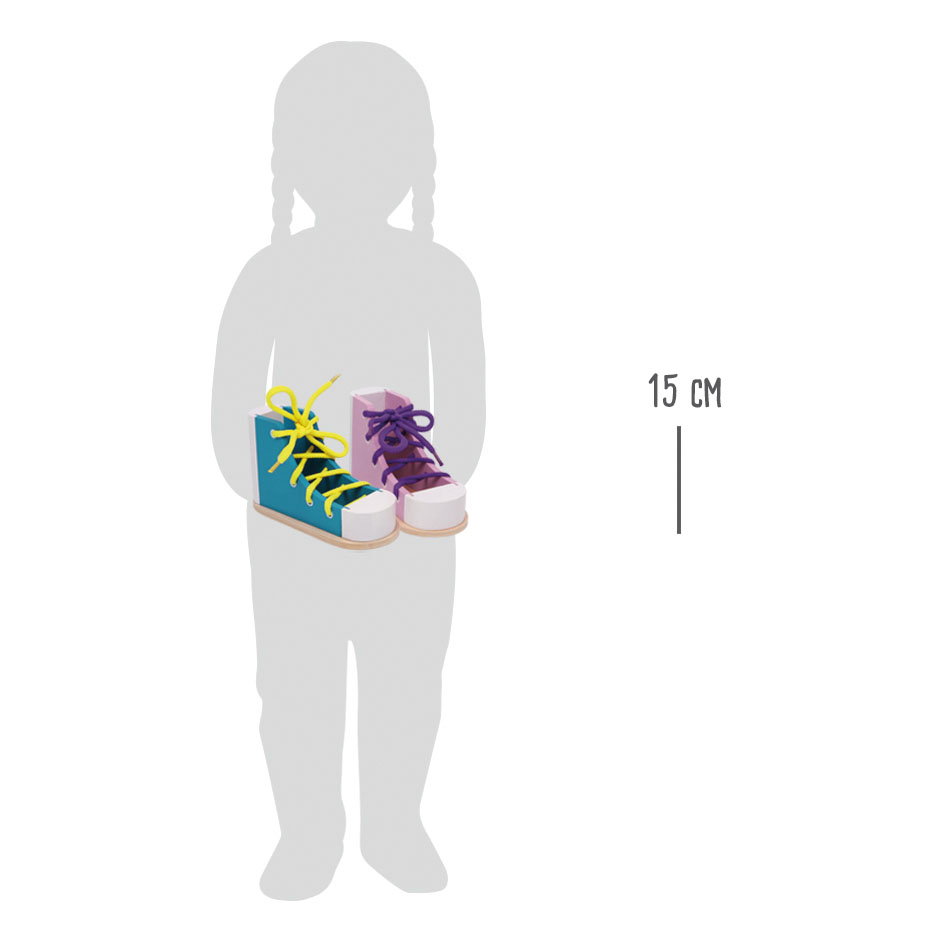 Fädelschuhe Schleife binden für Kinder