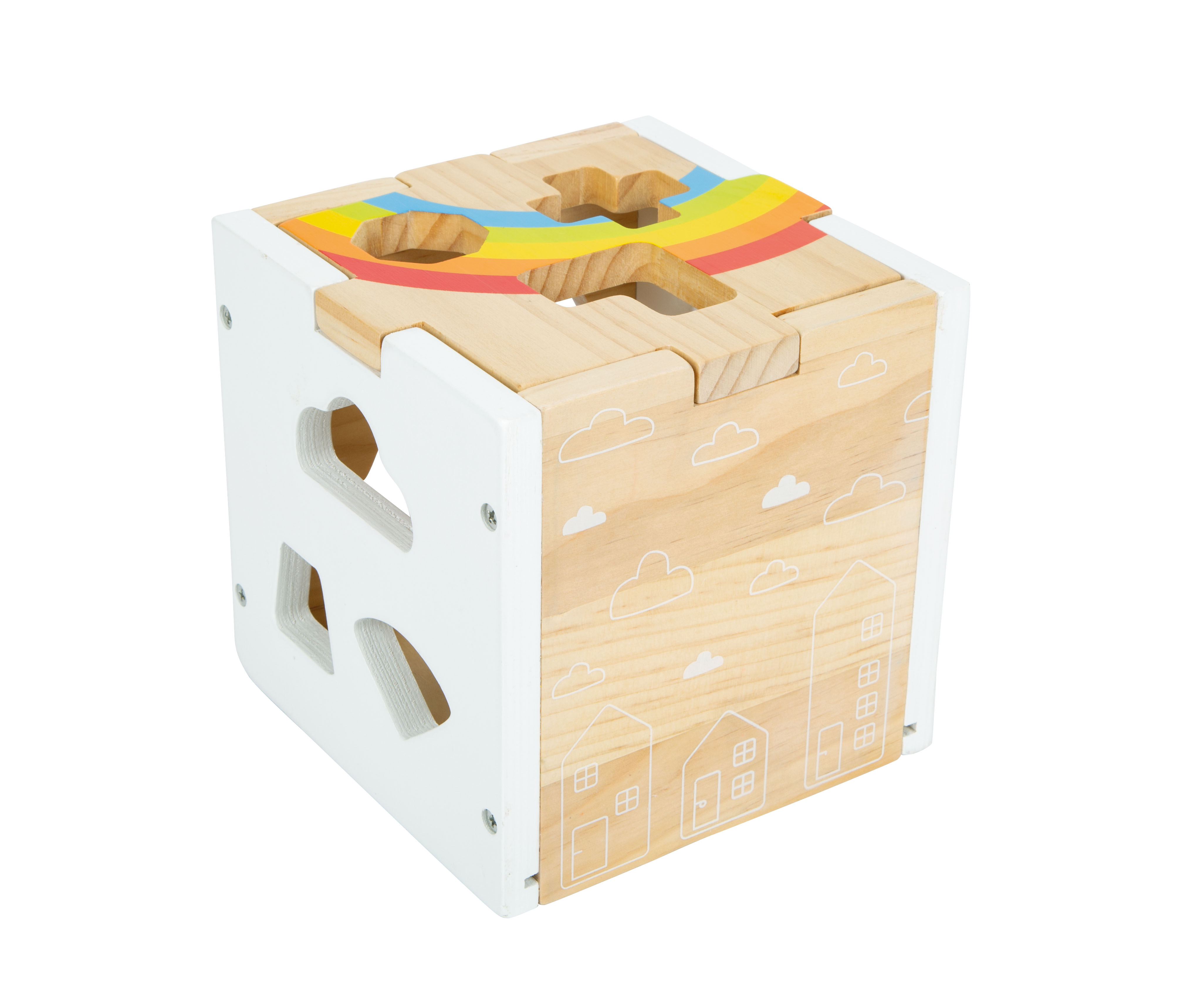 Steckwürfel Regenbogen für Kinder