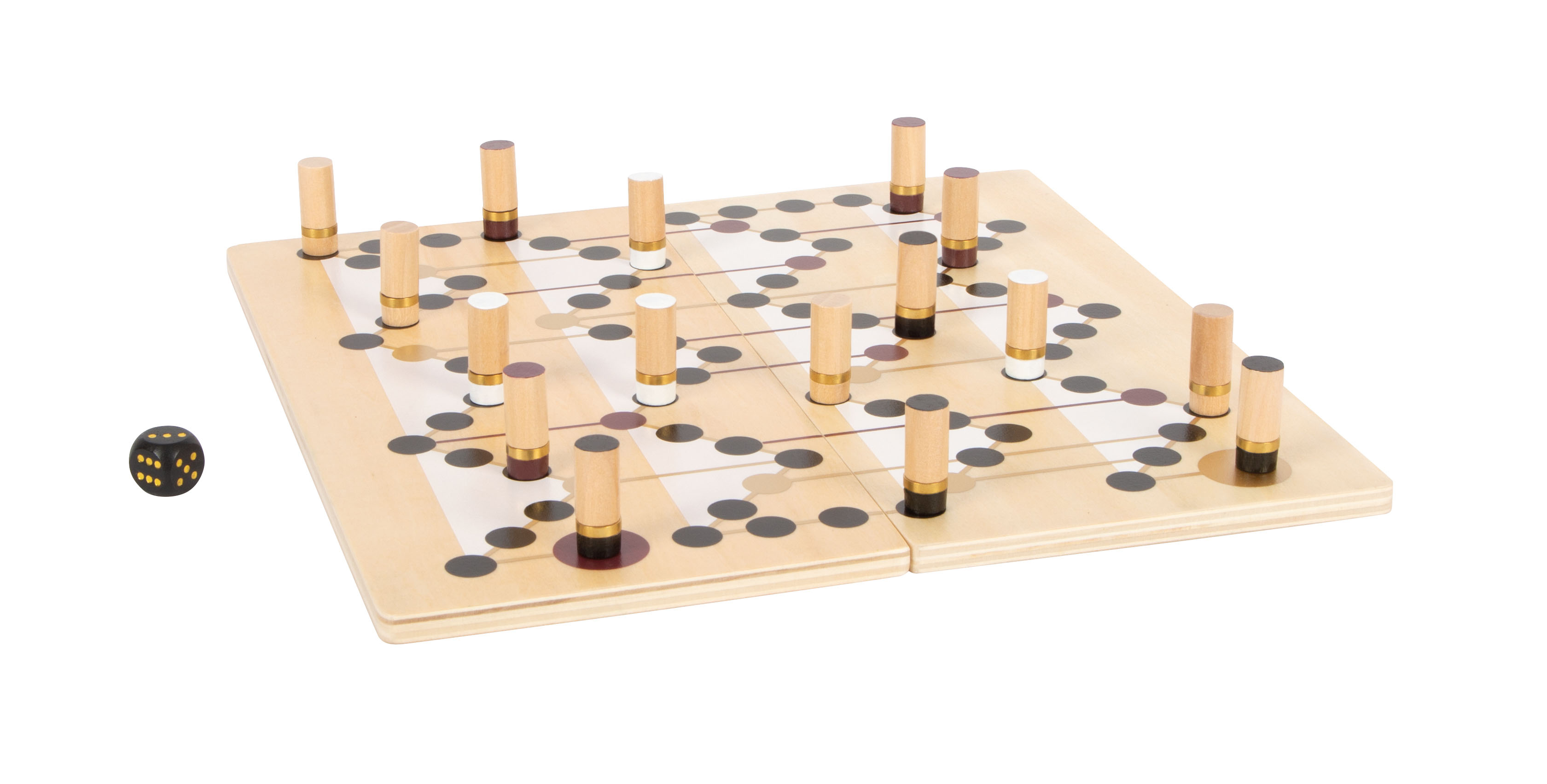 Modernes Schlangen und Leiter-Spiel mit Gold-Akzenten