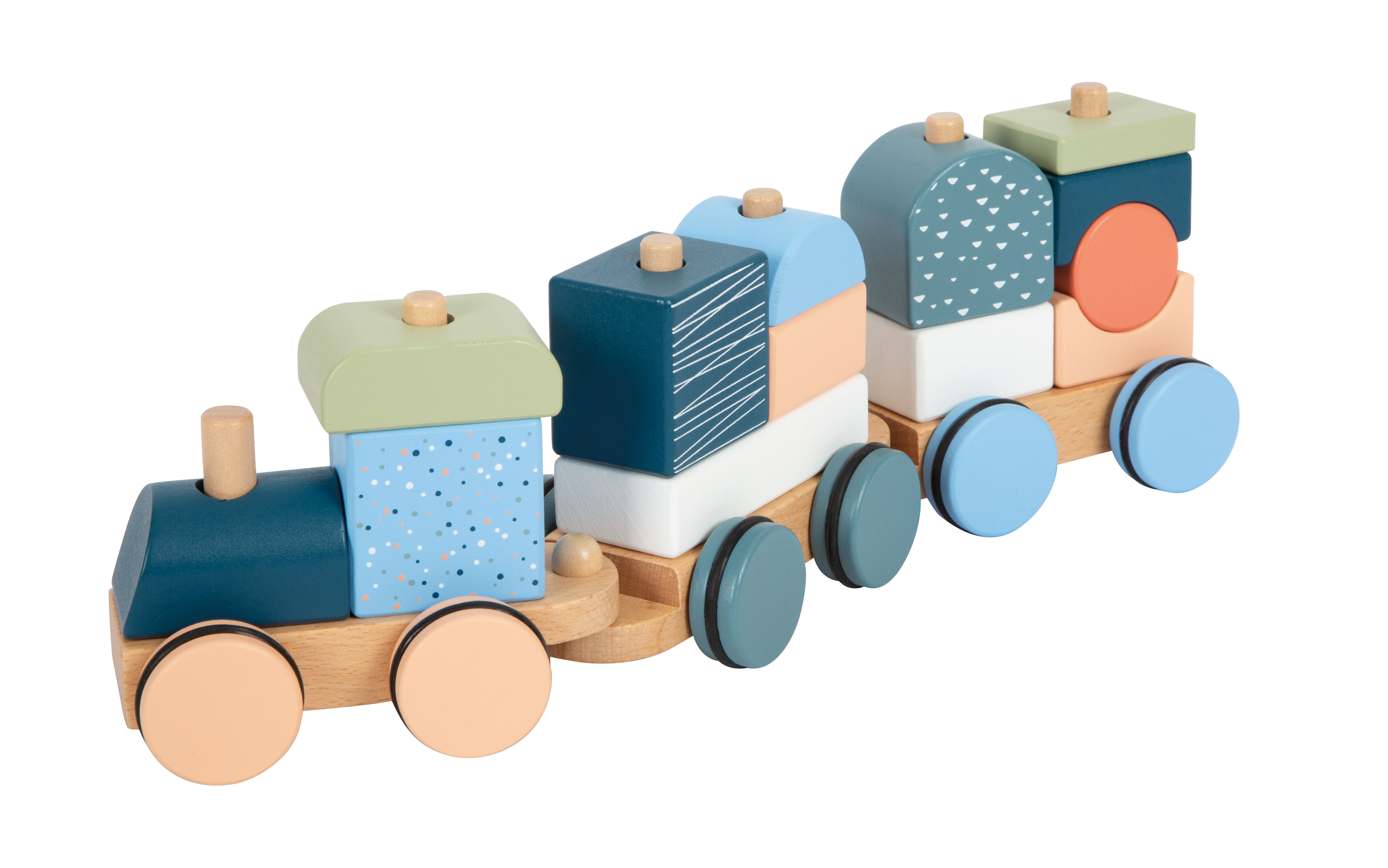 Spiel-Eisenbahn aus Holz für Kinder