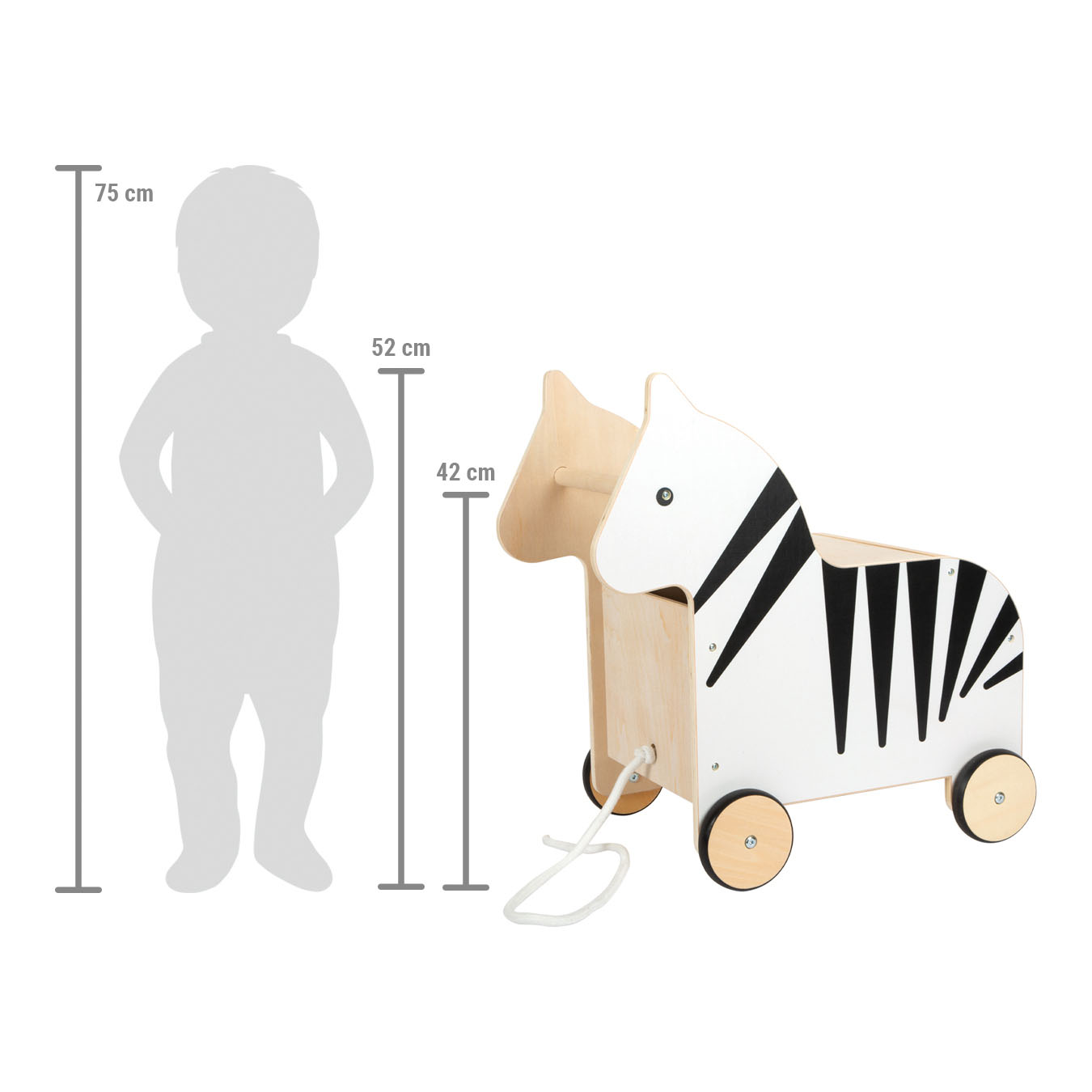 Spielzeugkiste mit Rollen Zebra „Wildlife“ für Kinder