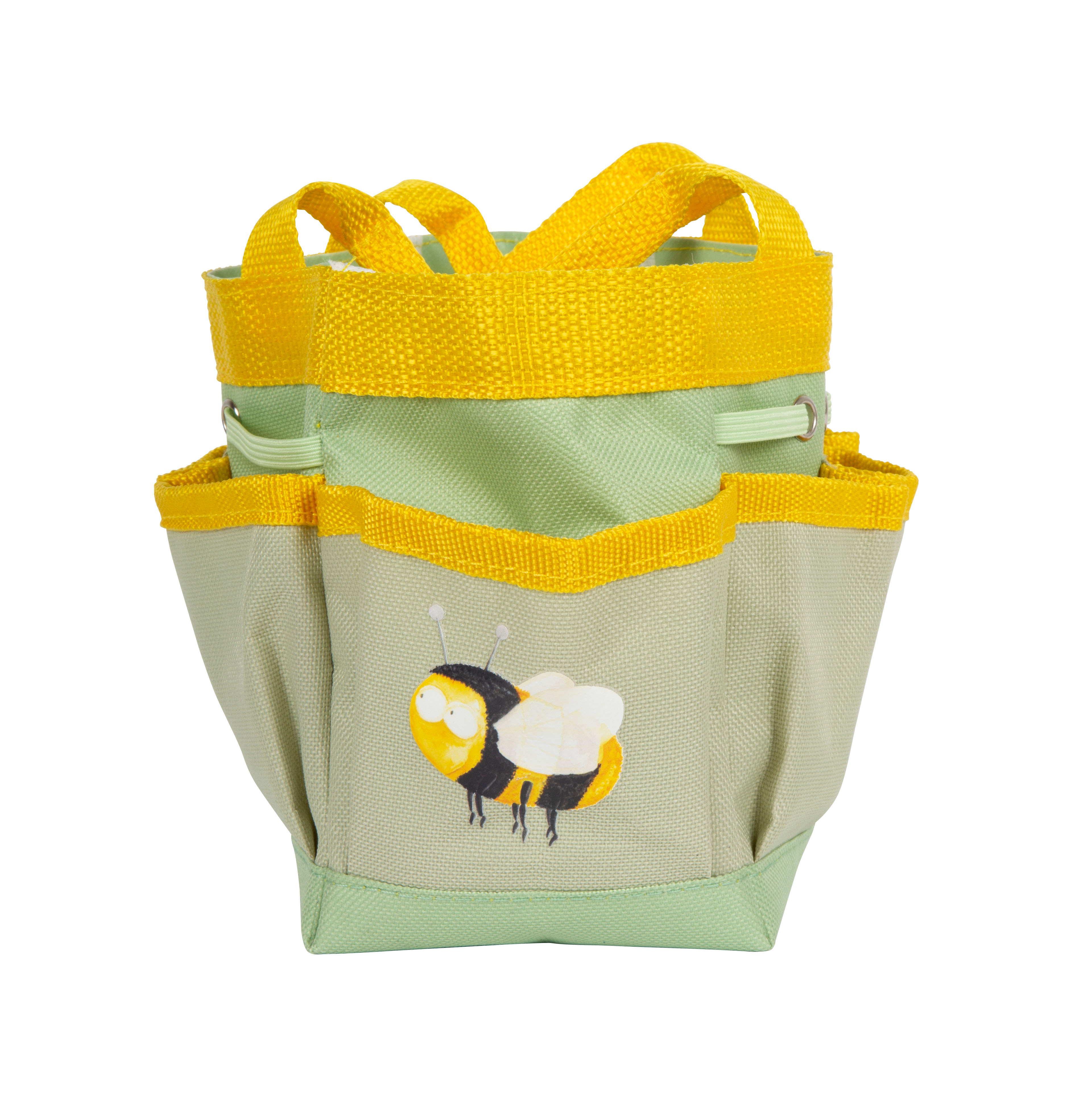 Gartentasche Seite mit Bienen-Druck