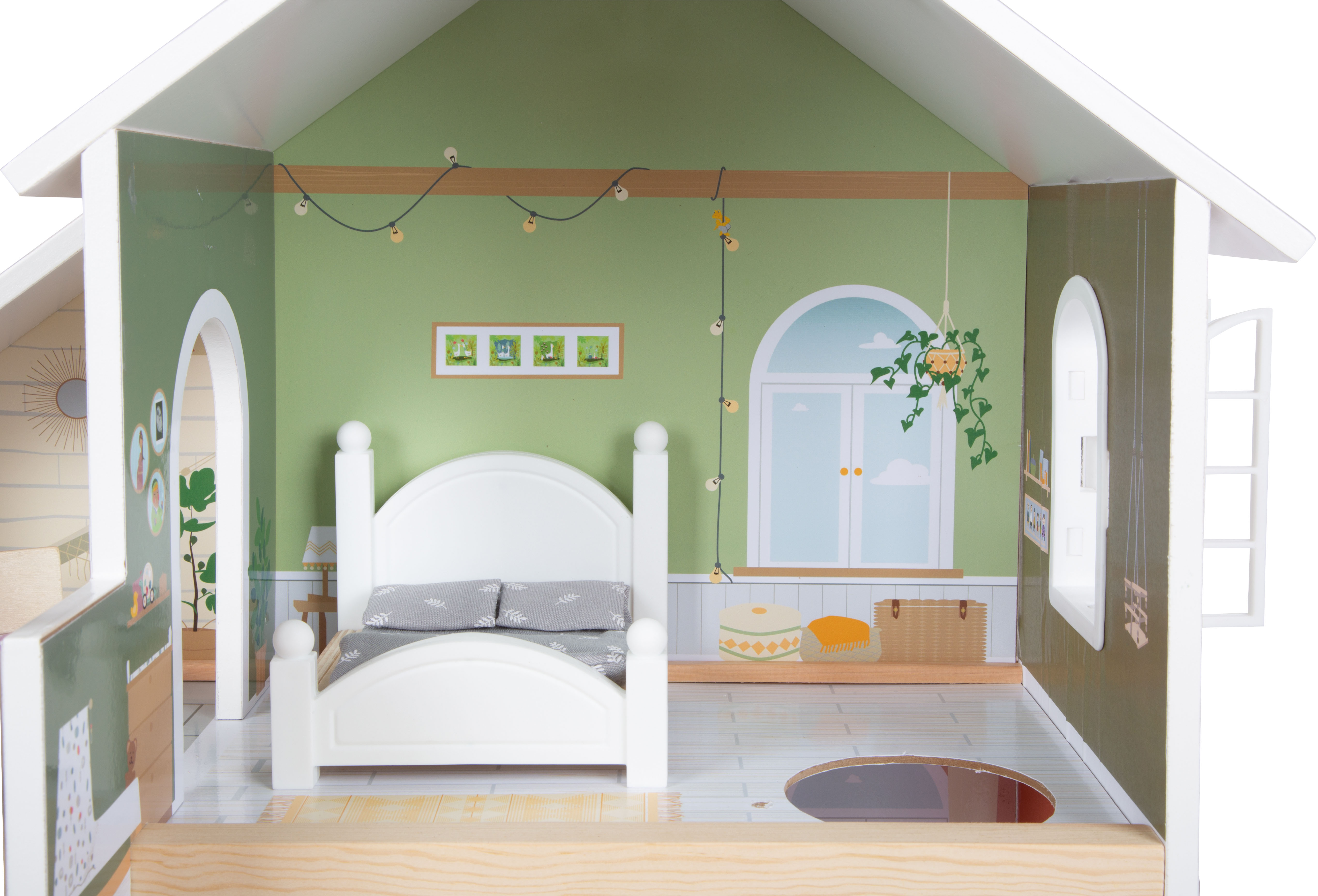 Puppenhaus mit Dachterrasse für Kinder