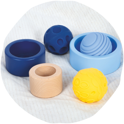 spielzeug, beißspielzeug, kugel, holz, raschelballen