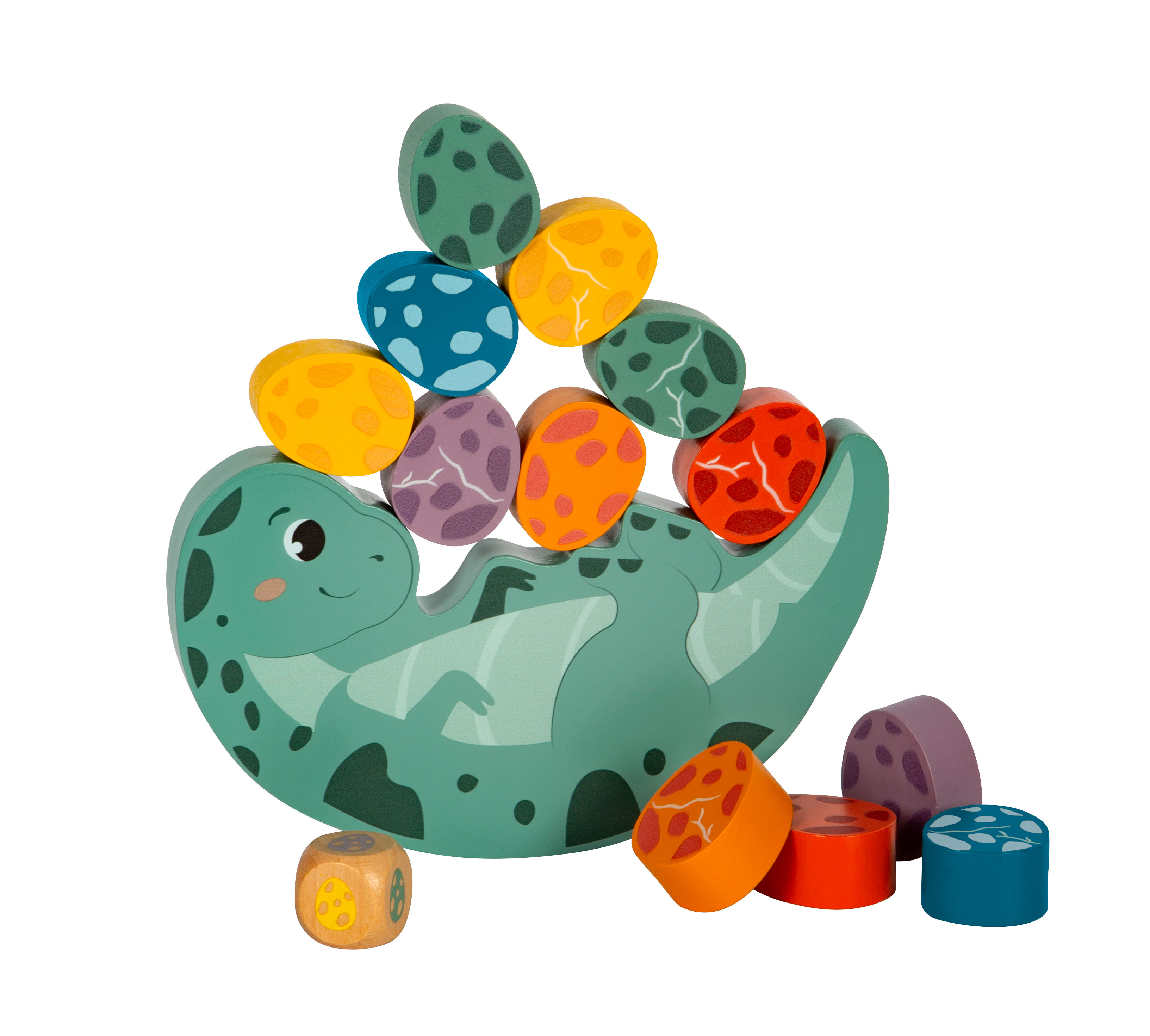 Kinder-Balancierspiel mit Dinos aus Holz