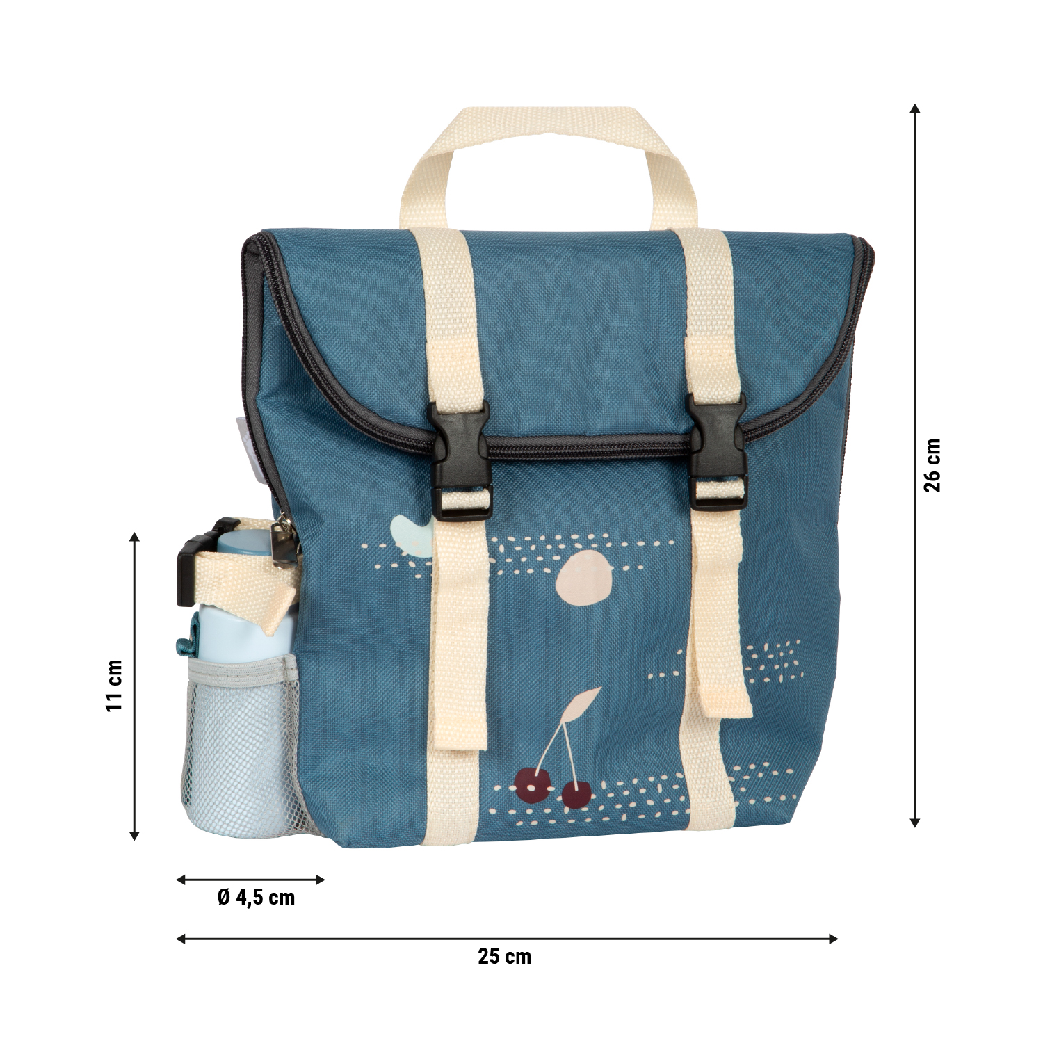 Picknickrucksack Tasty Größenskizze