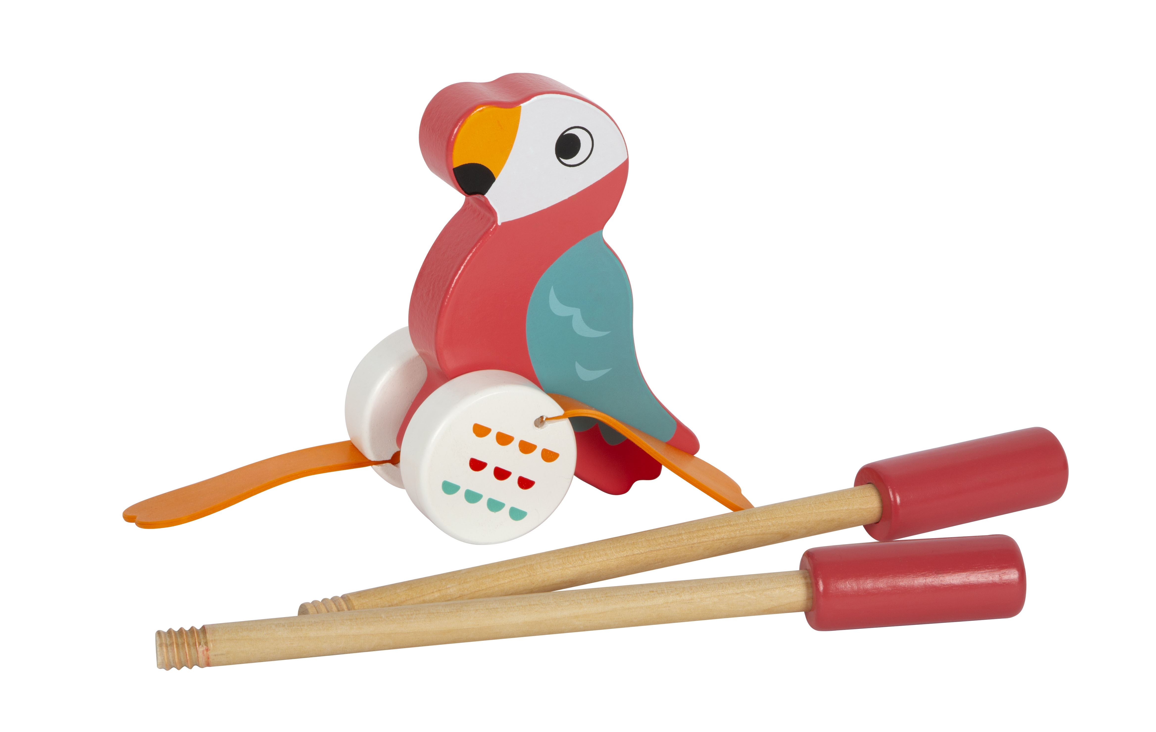 Schiebetier Papagei Lori Einzelteile verkleinert