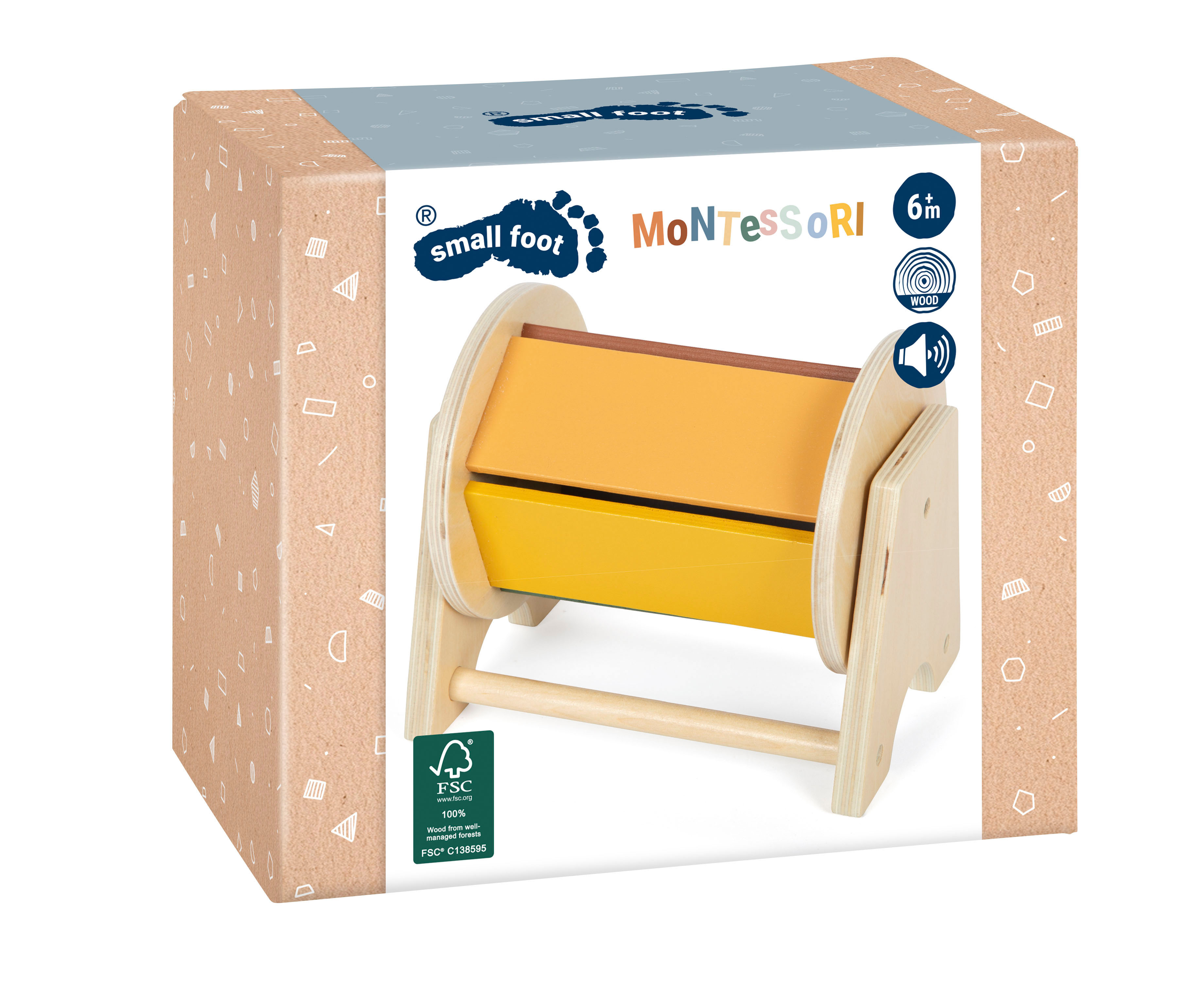 Holzspielzeug, Kreiselbahn, Montessori, Sprossenwürfel, Wooden toy