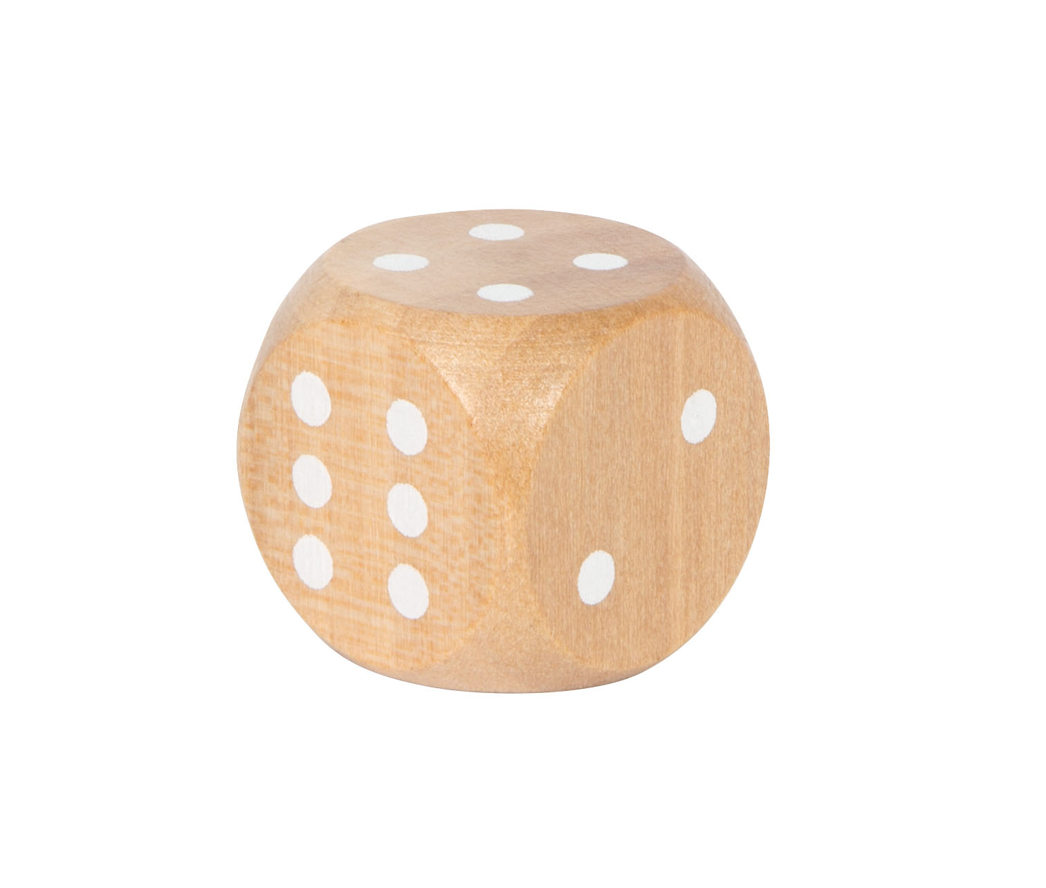 Holzwürfel mit weißen Augen